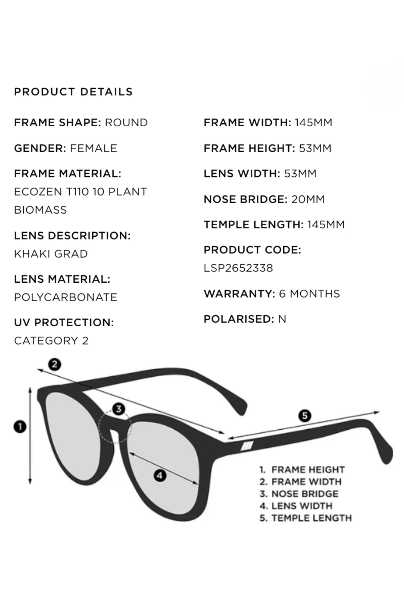 Le Specs Majestic Sunglasses White Marble - Image 6