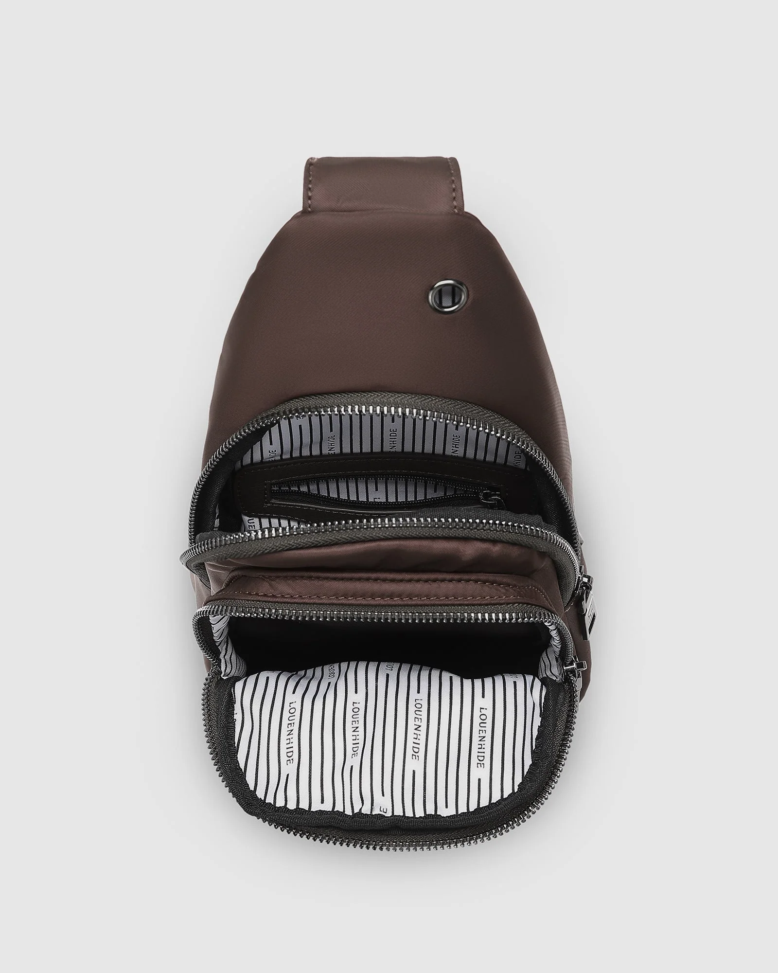 Louenhide Boyd Nylon Sling Bag Chocolate - Image 4