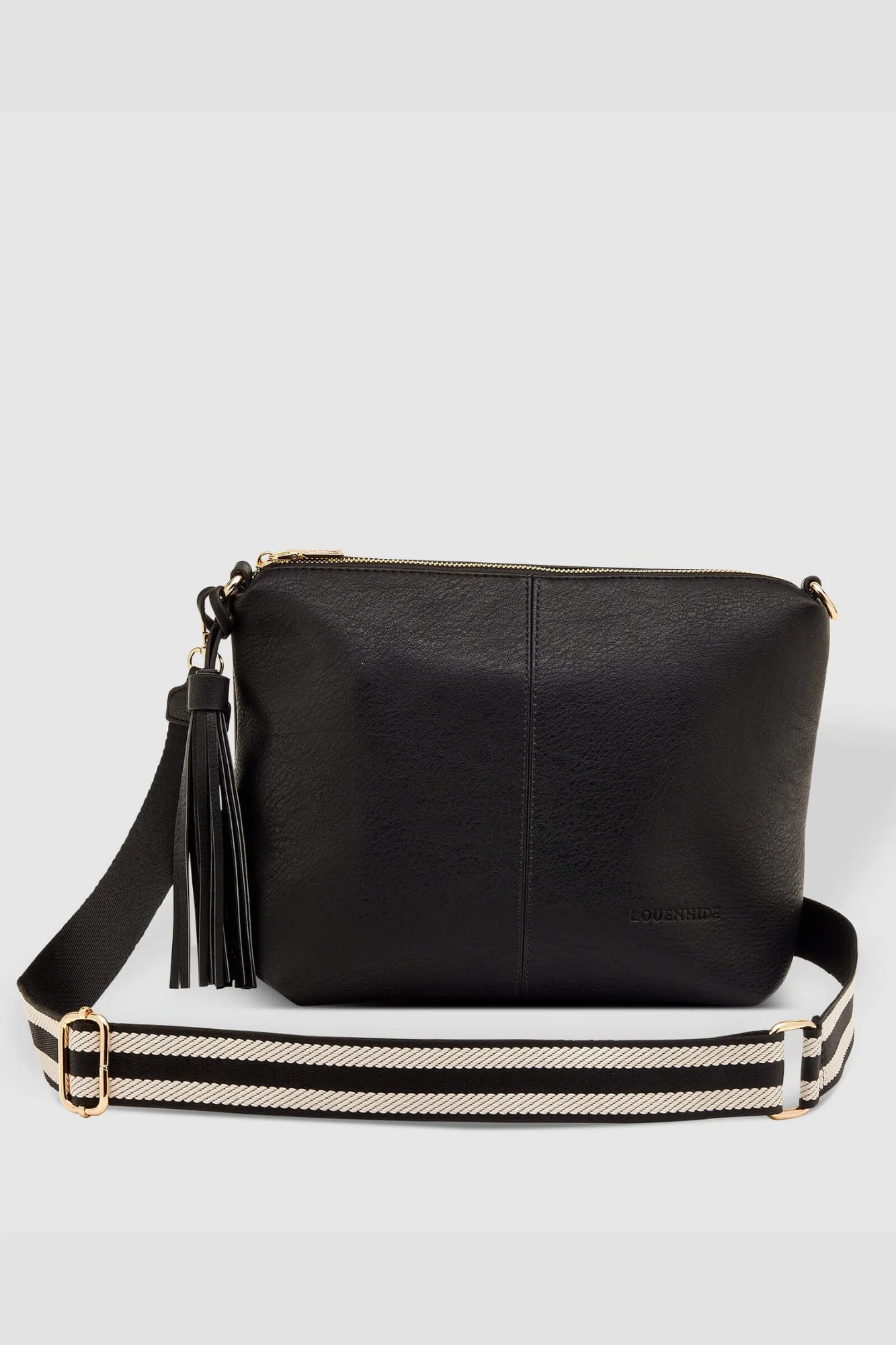 Louenhide Daisy Stripe Crossbody Bag Black - Image 5