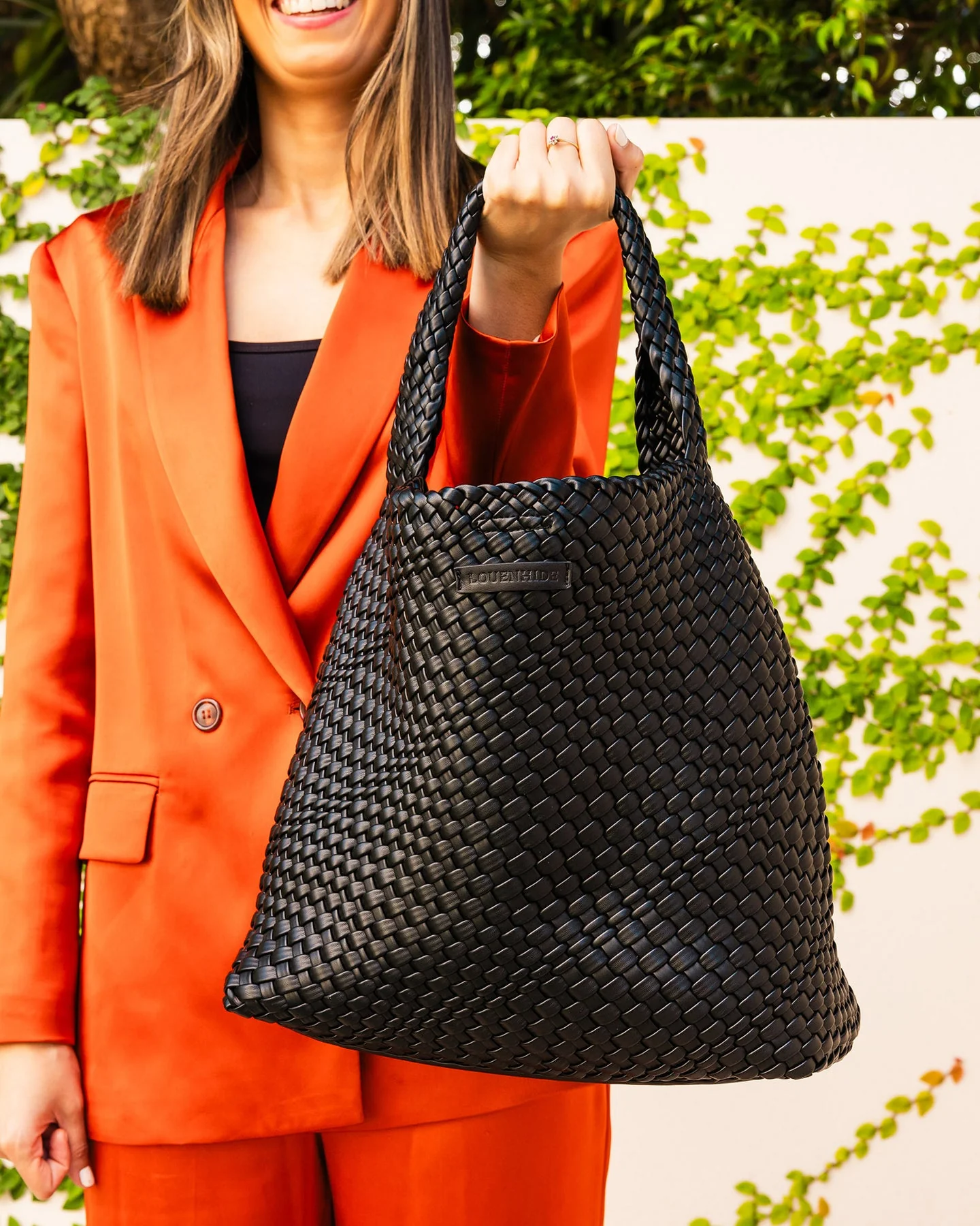 Louenhide Gabby Woven Shoulder Bag Black - Image 2