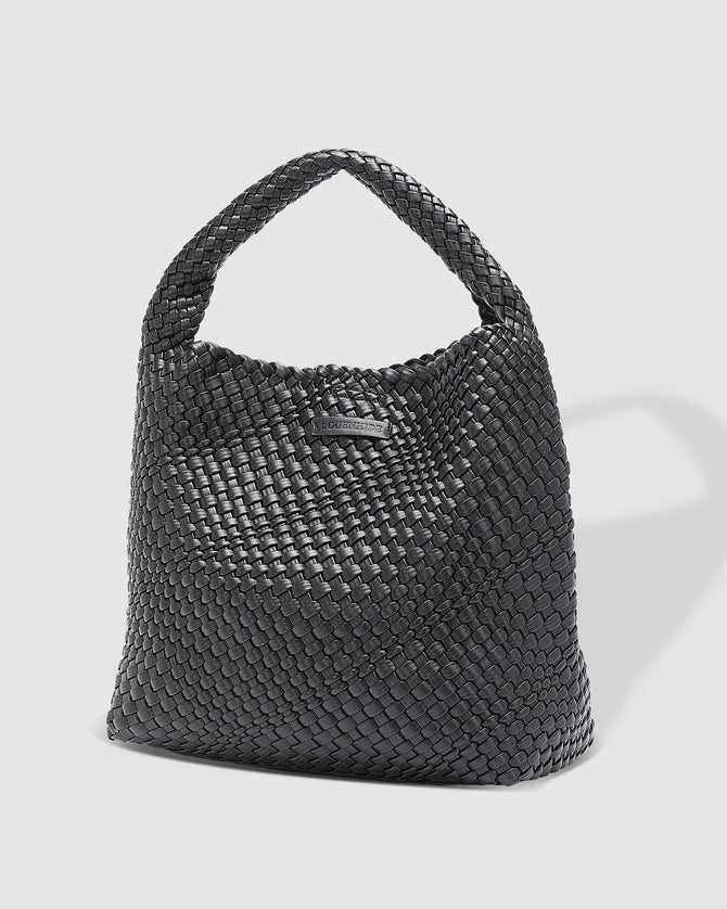 Louenhide Gabby Woven Shoulder Bag Black - Image 3