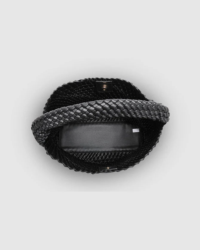Louenhide Gabby Woven Shoulder Bag Black - Image 4