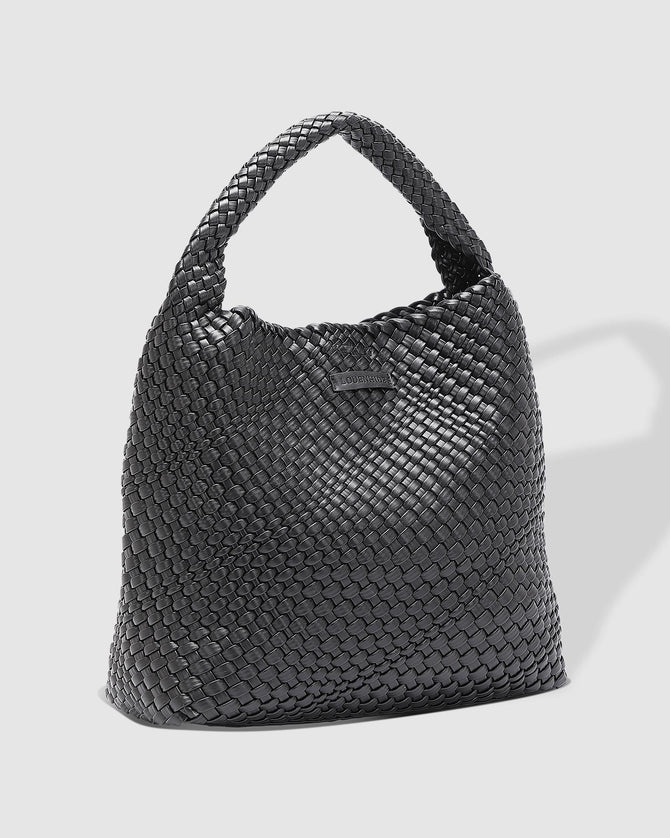 Louenhide Gabby Woven Shoulder Bag Black - Image 6