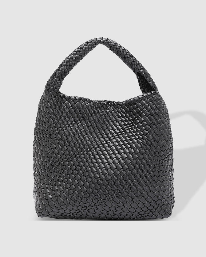 Louenhide Gabby Woven Shoulder Bag Black - Image 7