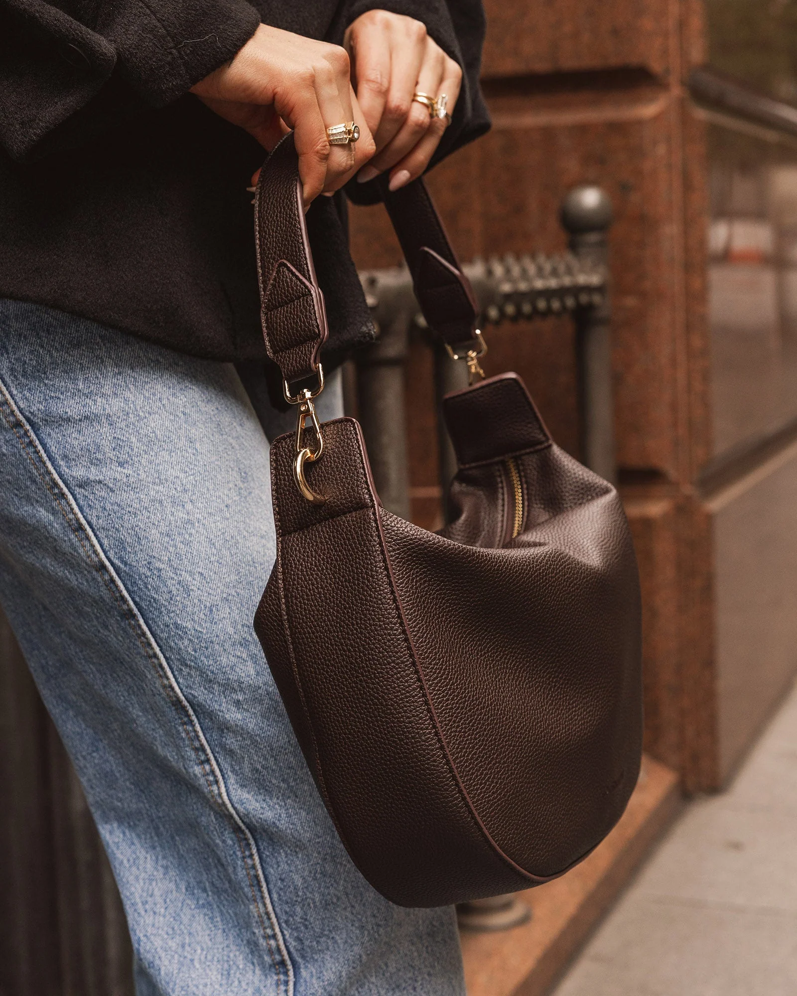 Louenhide Georgina Shoulder Bag Chocolate - Image 5