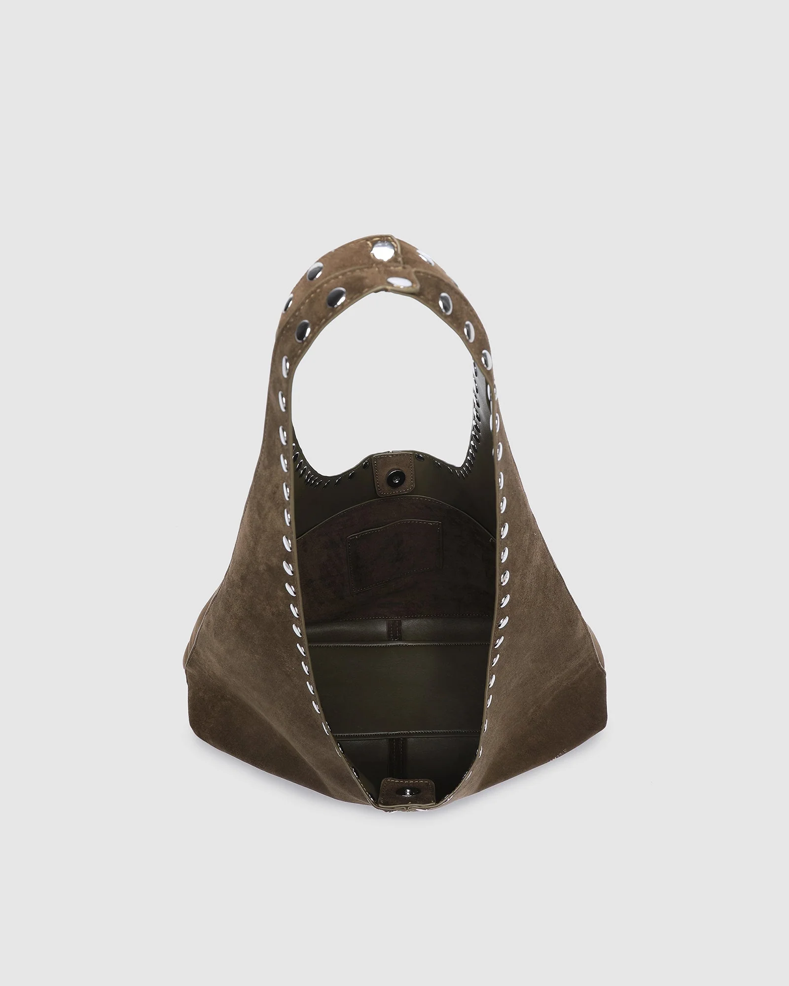 Louenhide Hailey Suedette Shoulder Bag Olive - Image 5