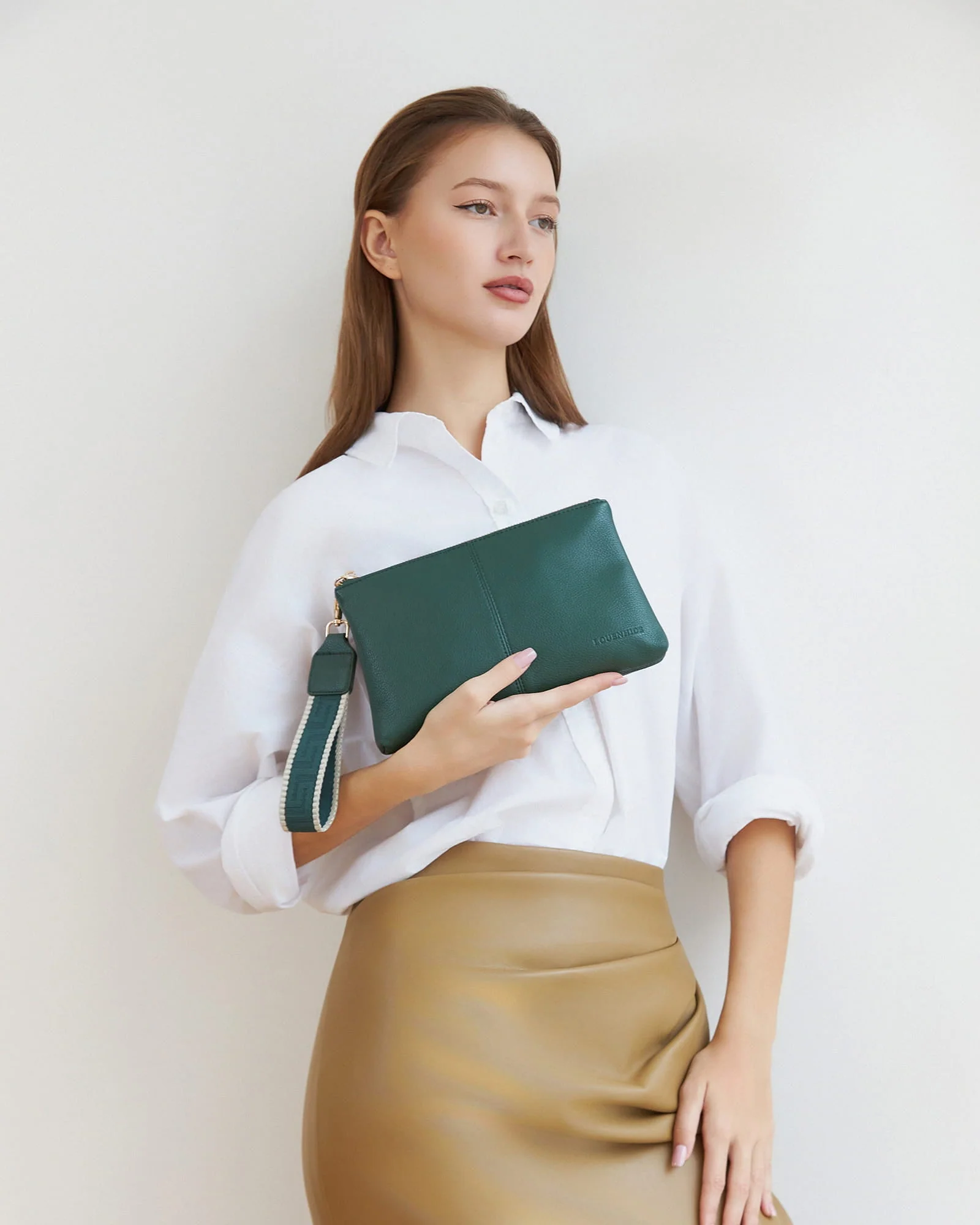 Louenhide MIMI Clutch Forest Green