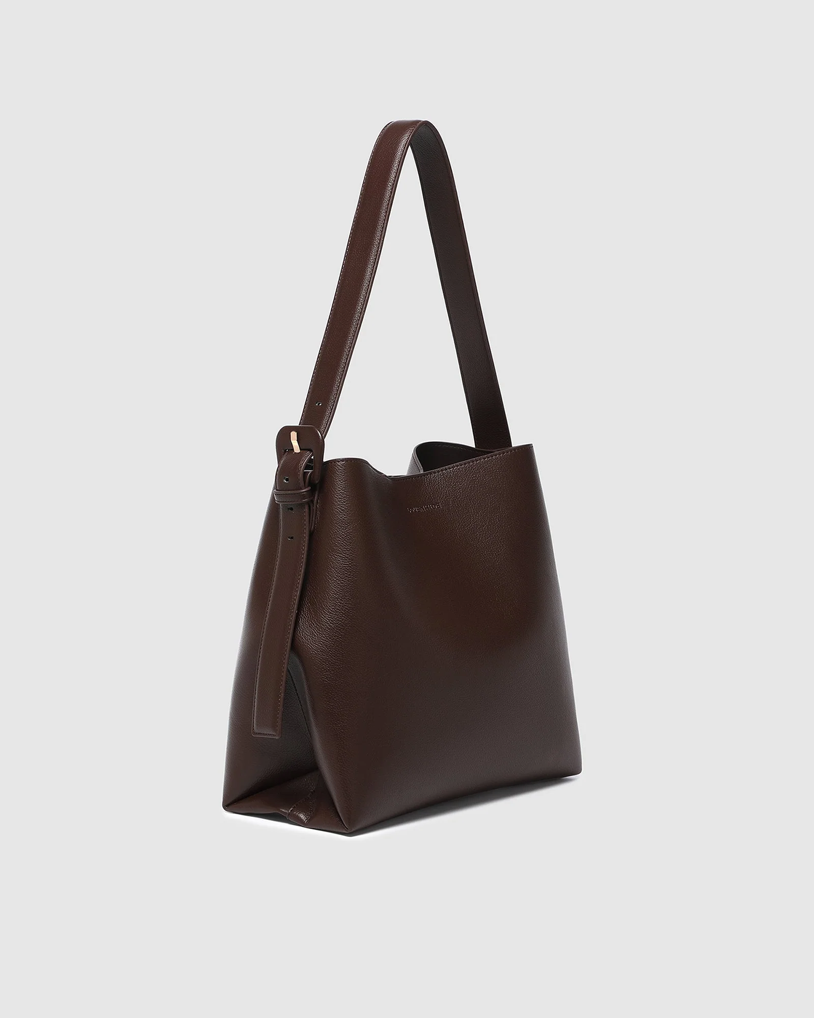 Louenhide Peyton Suedette Shoulder Bag Chocolate - Image 5