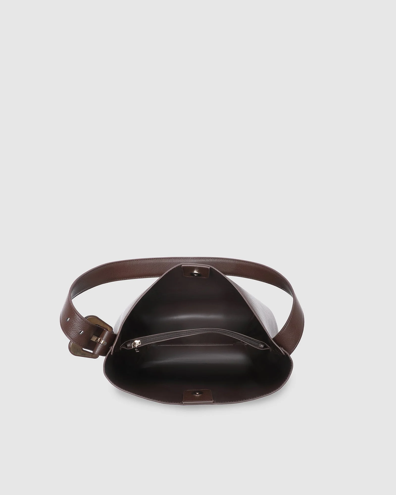 Louenhide Peyton Suedette Shoulder Bag Chocolate - Image 6
