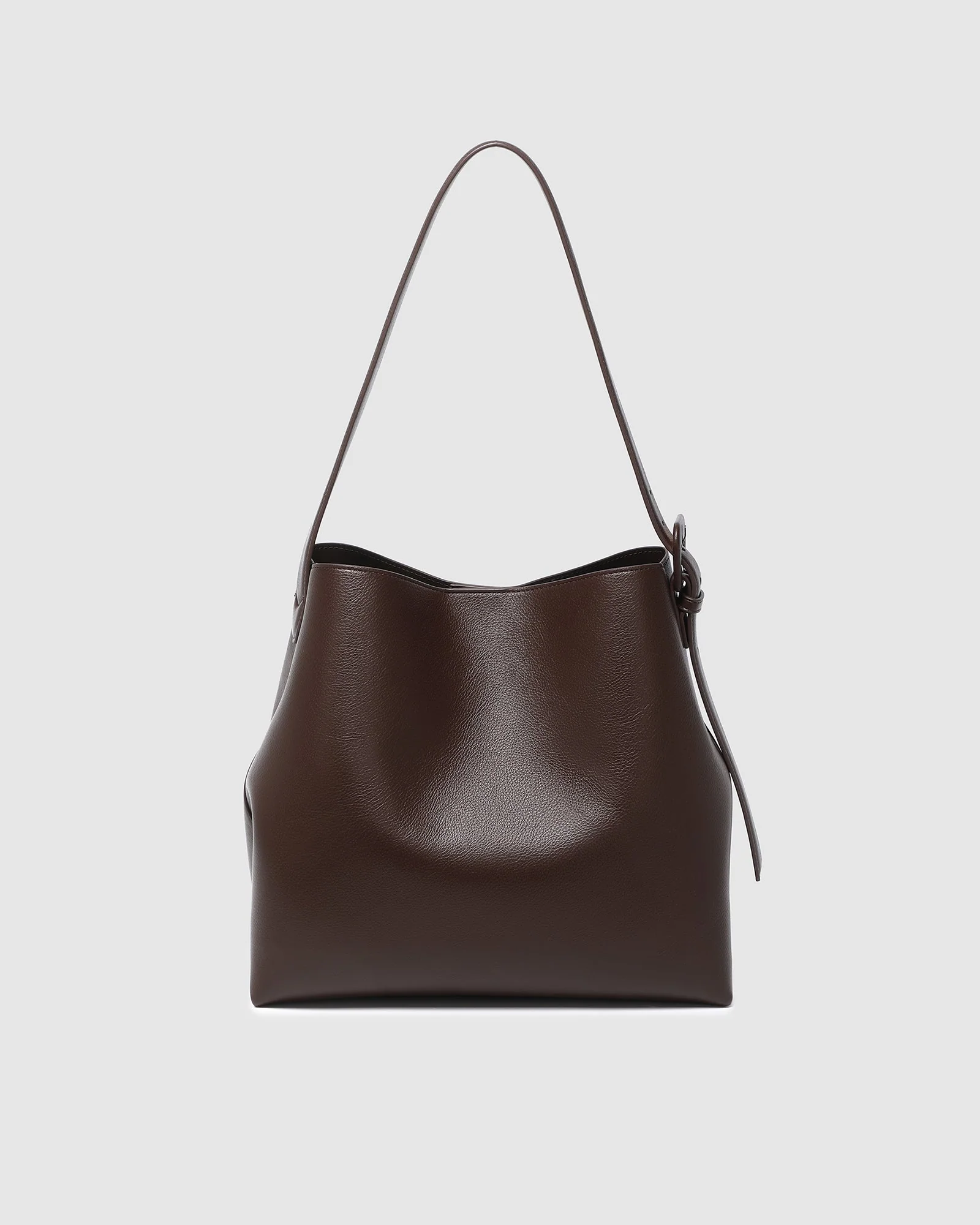 Louenhide Peyton Suedette Shoulder Bag Chocolate - Image 7