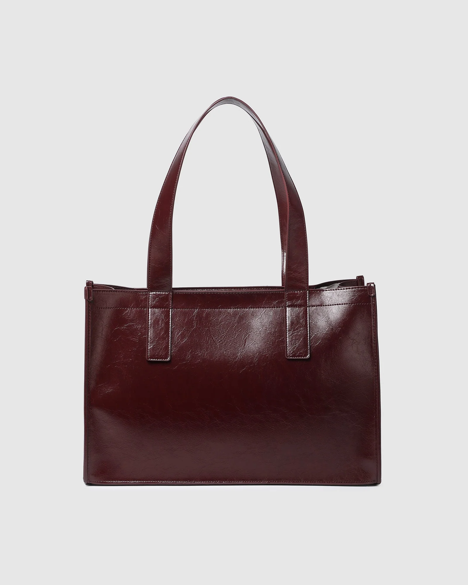 Louenhide Riley Tote Burgundy Patent - Image 6