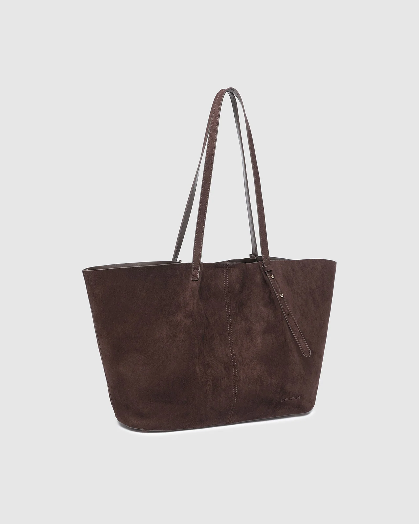 Louenhide Sawyer Suedette Tote Bag Chocolate - Image 5