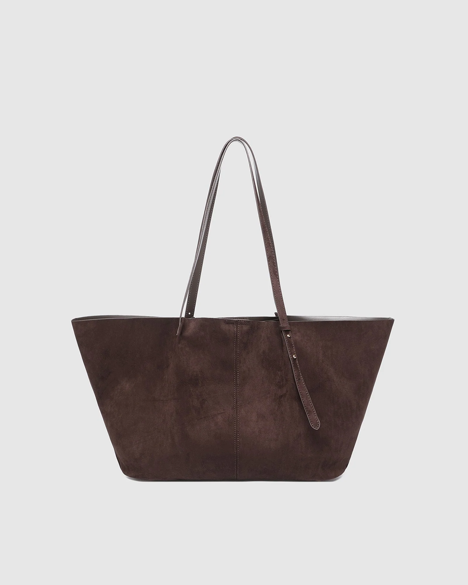Louenhide Sawyer Suedette Tote Bag Chocolate - Image 8
