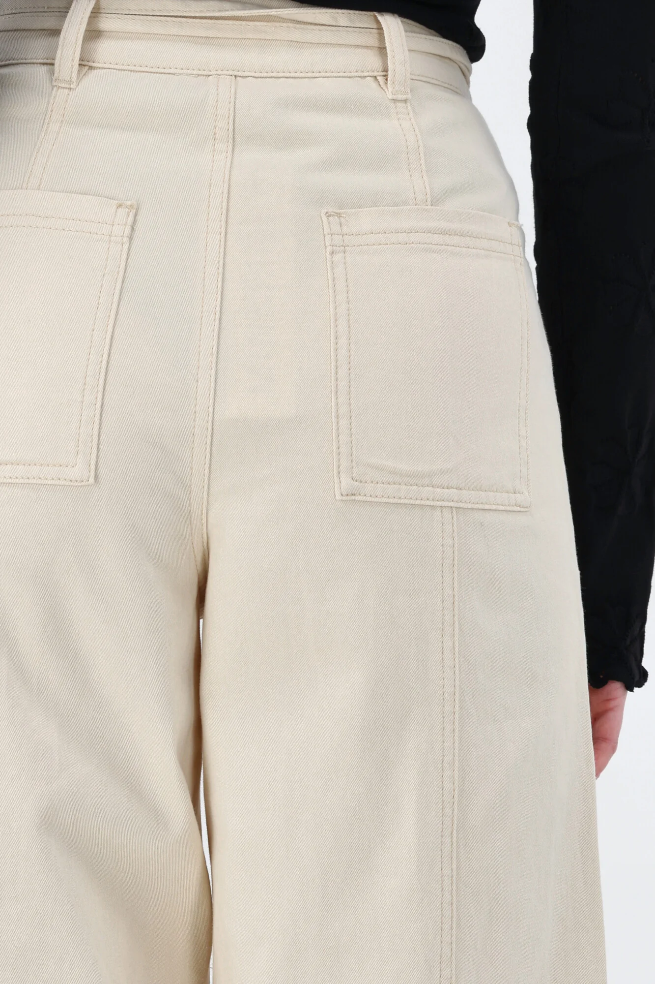 Minkpink Jane Drill Straight Leg Pant Ivory - Image 8