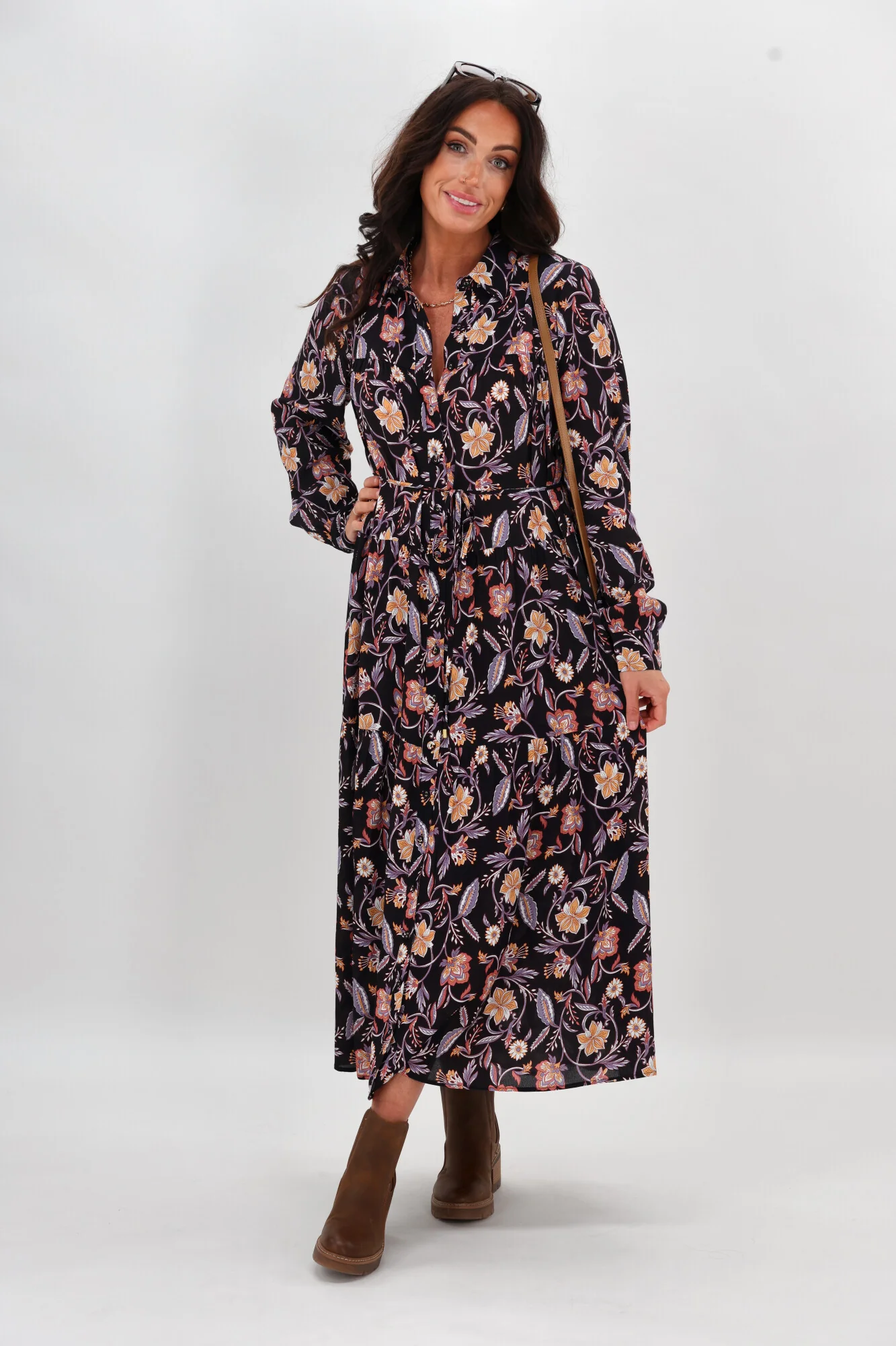 Minkpink Regal Long Sleeve Midi Dress Chintz - Image 5