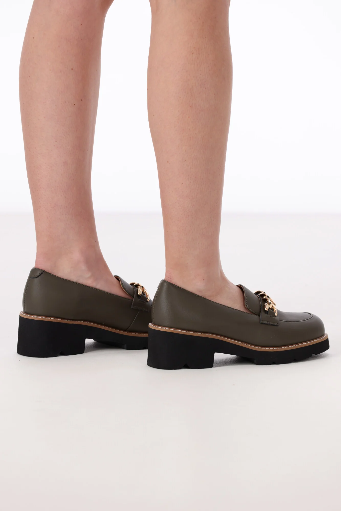 One Trick Pony Nation Leather Loafer Khaki - Image 7