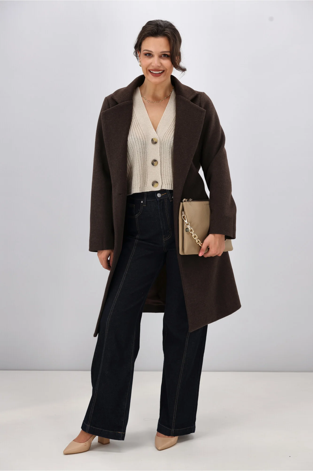 ONLY Carol Nice L/S Cardigan Pumice Stone - Image 3