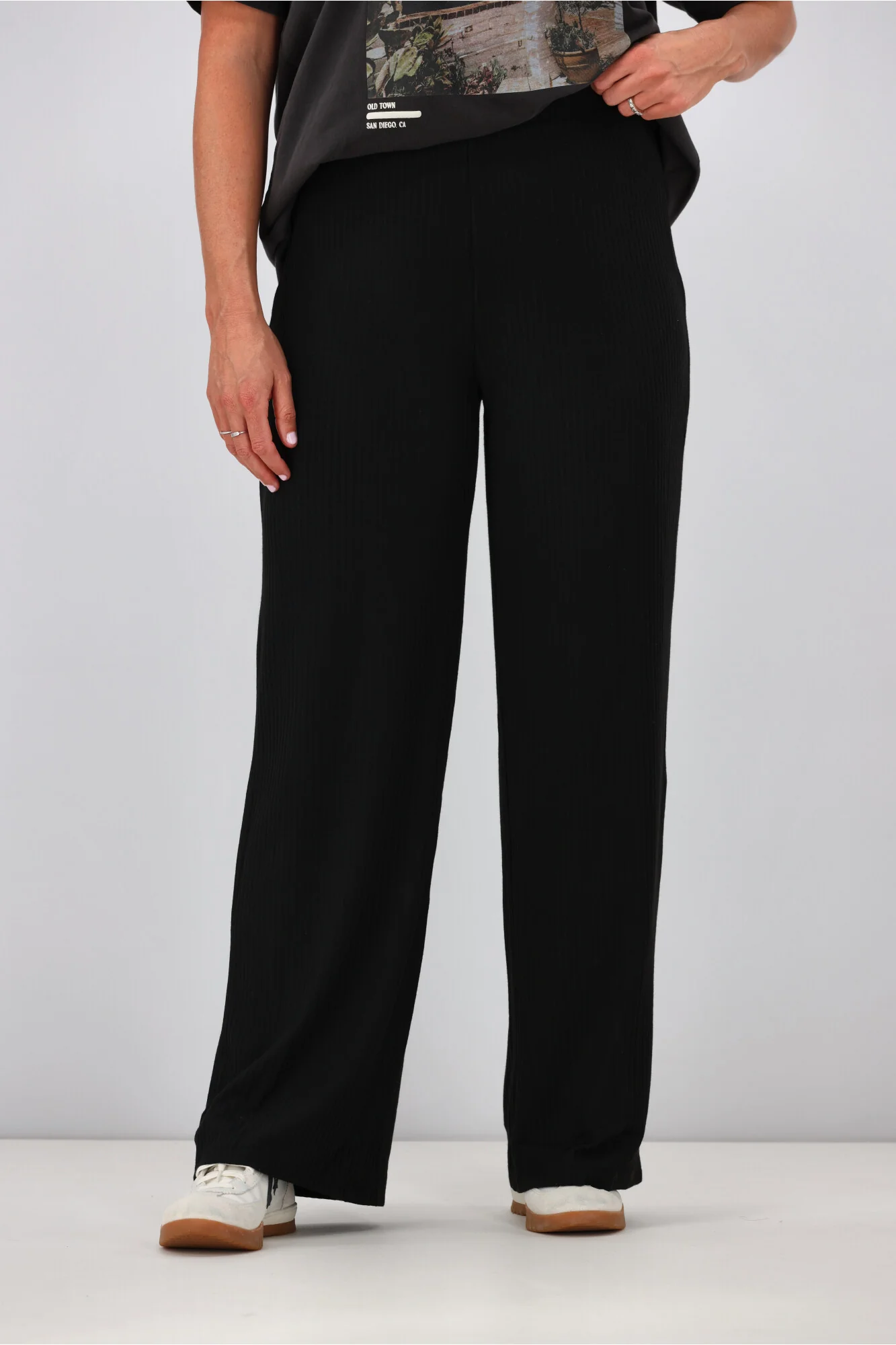 ONLY Emma Wide Leg Pant Black - Image 3