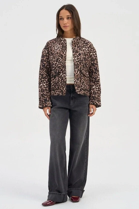 ONLY Hallie Quilted Jacket Animal - Image 4