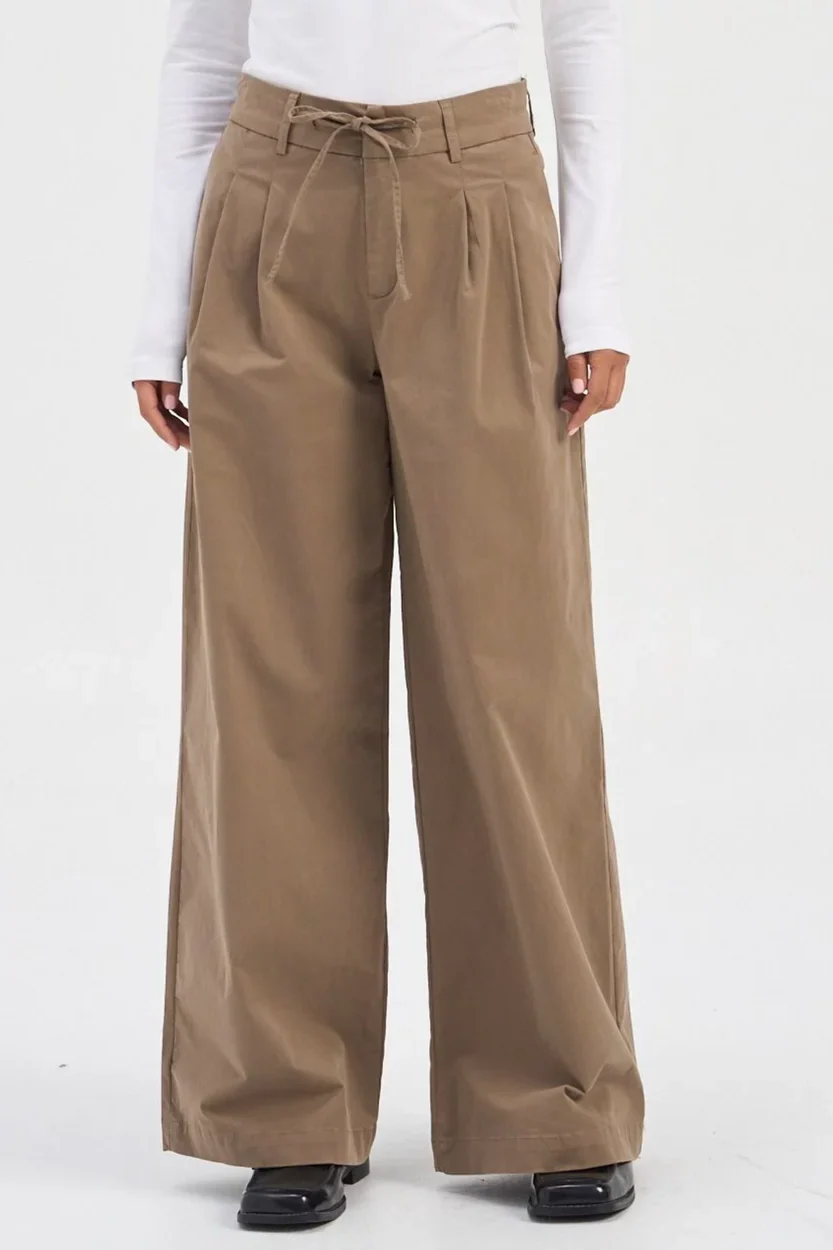 ONLY Liana High Waist String Pant Walnut - Image 2