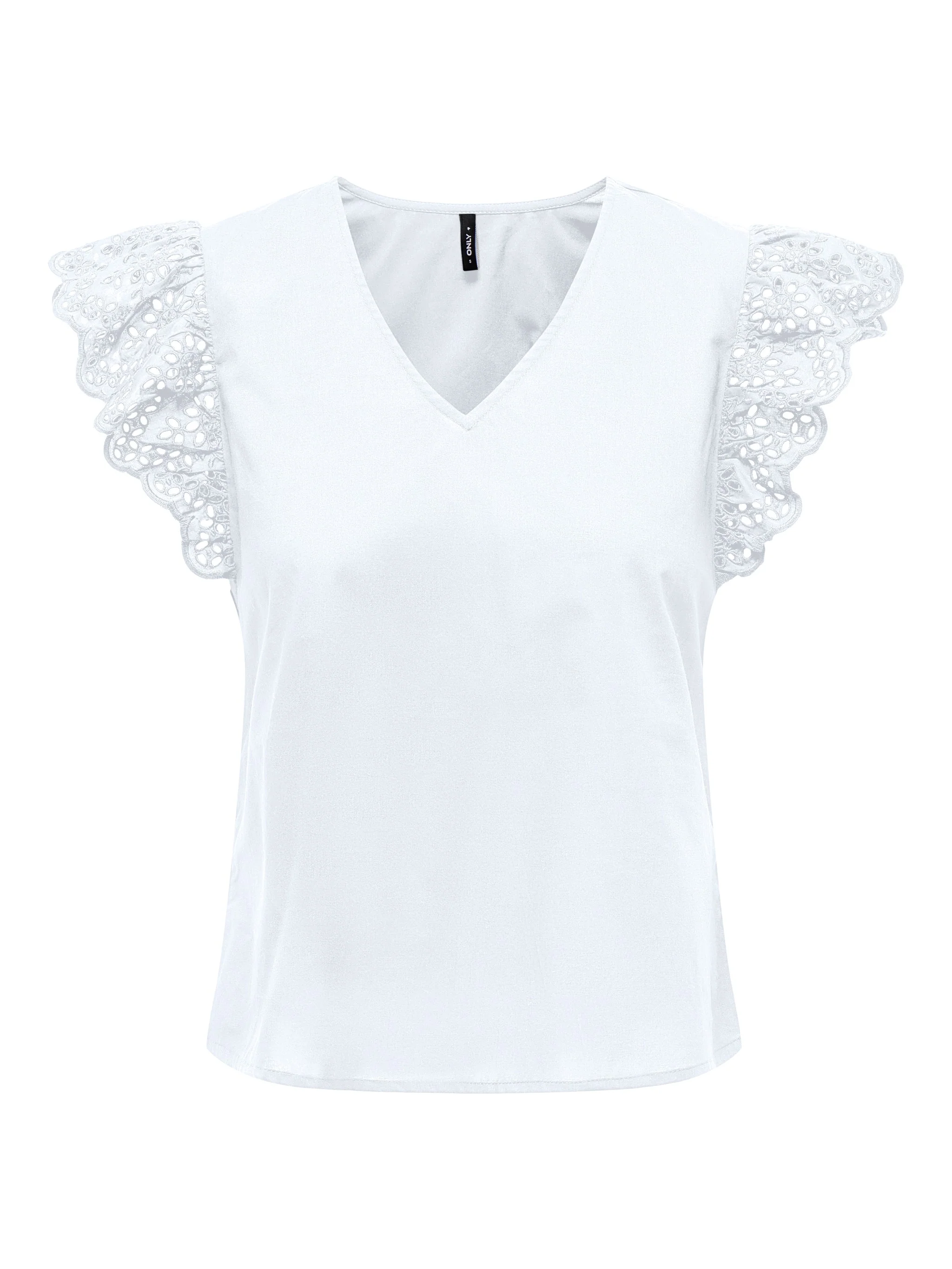 ONLY Lou Life Frill Top White - Image 3
