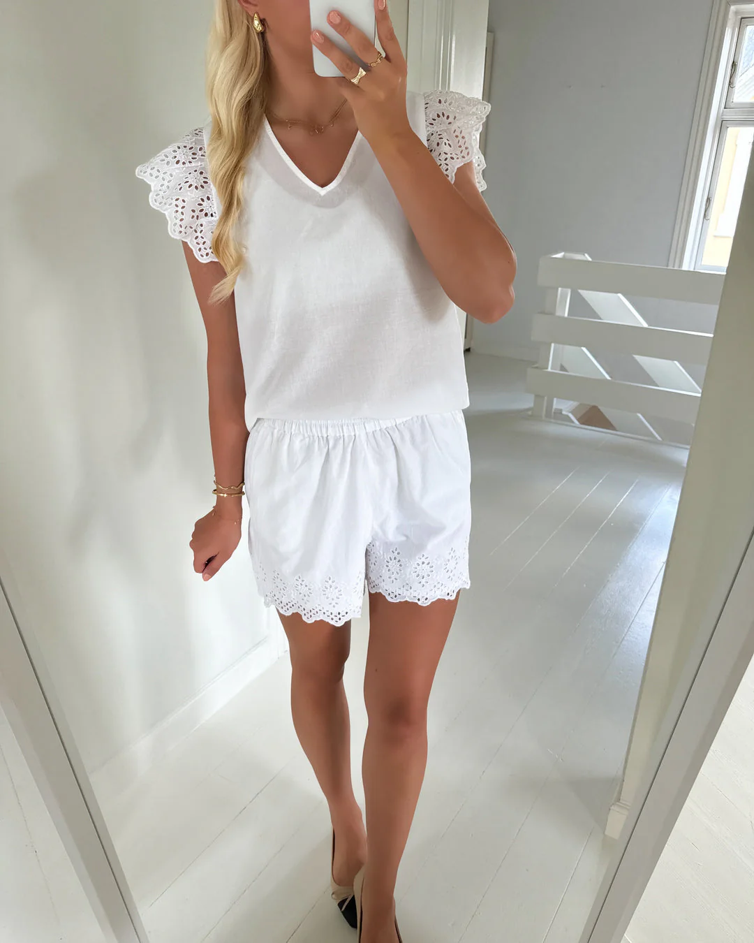 ONLY Lou Life Frill Top White - Image 4