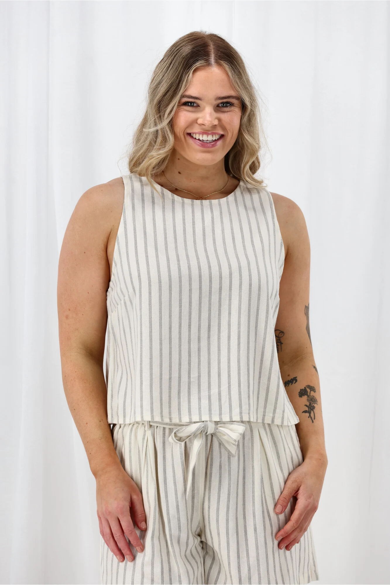 ONLY Onllima S/L Linen Blend Top Cloud Dancer - Image 4
