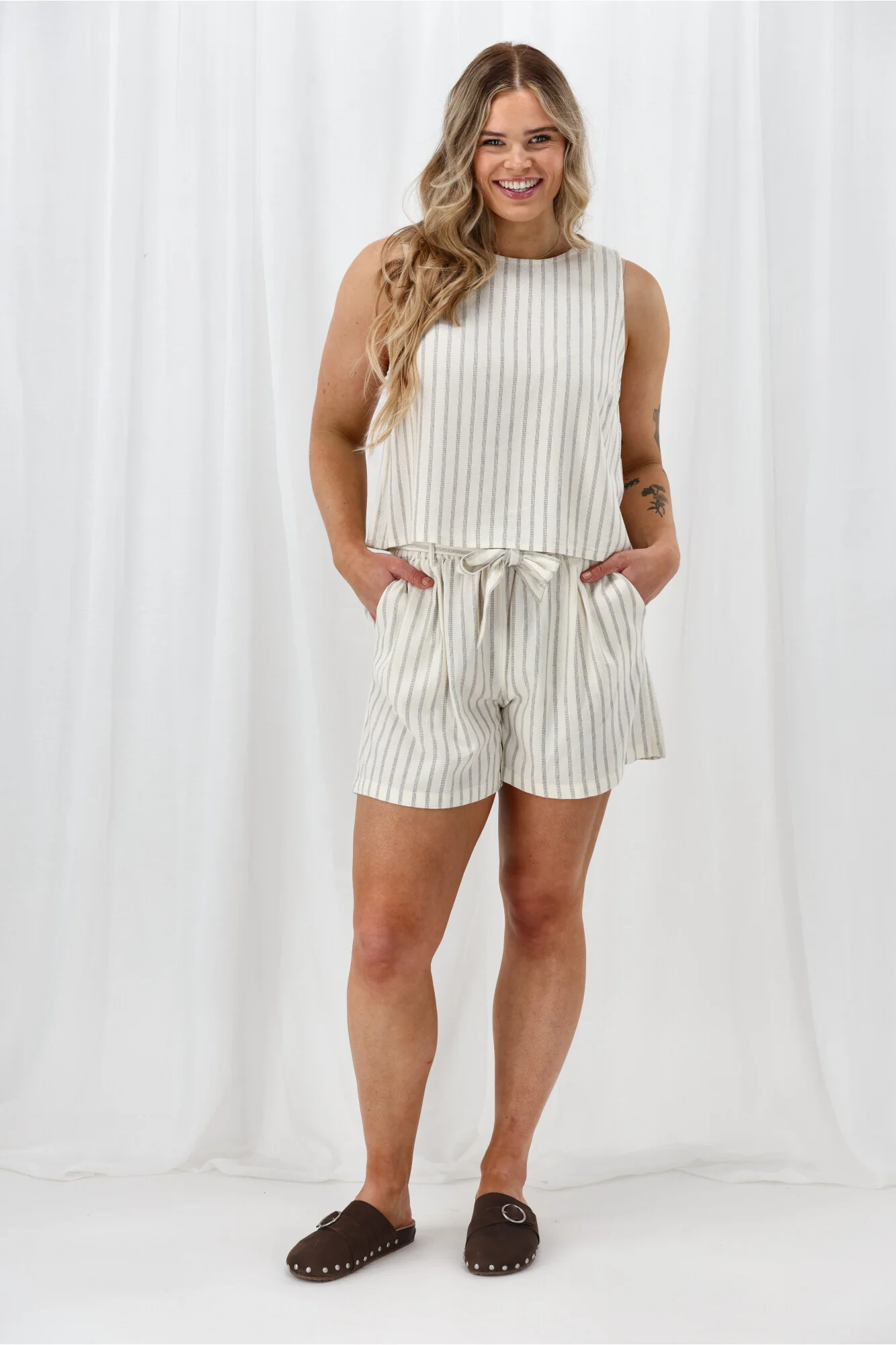 ONLY Onllima S/L Linen Blend Top Cloud Dancer - Image 6