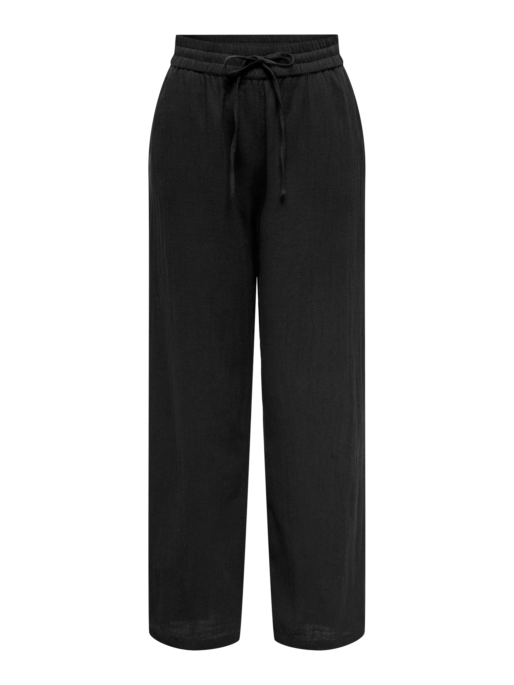 ONLY Tizana Cotton Loose Pant Black - Image 4