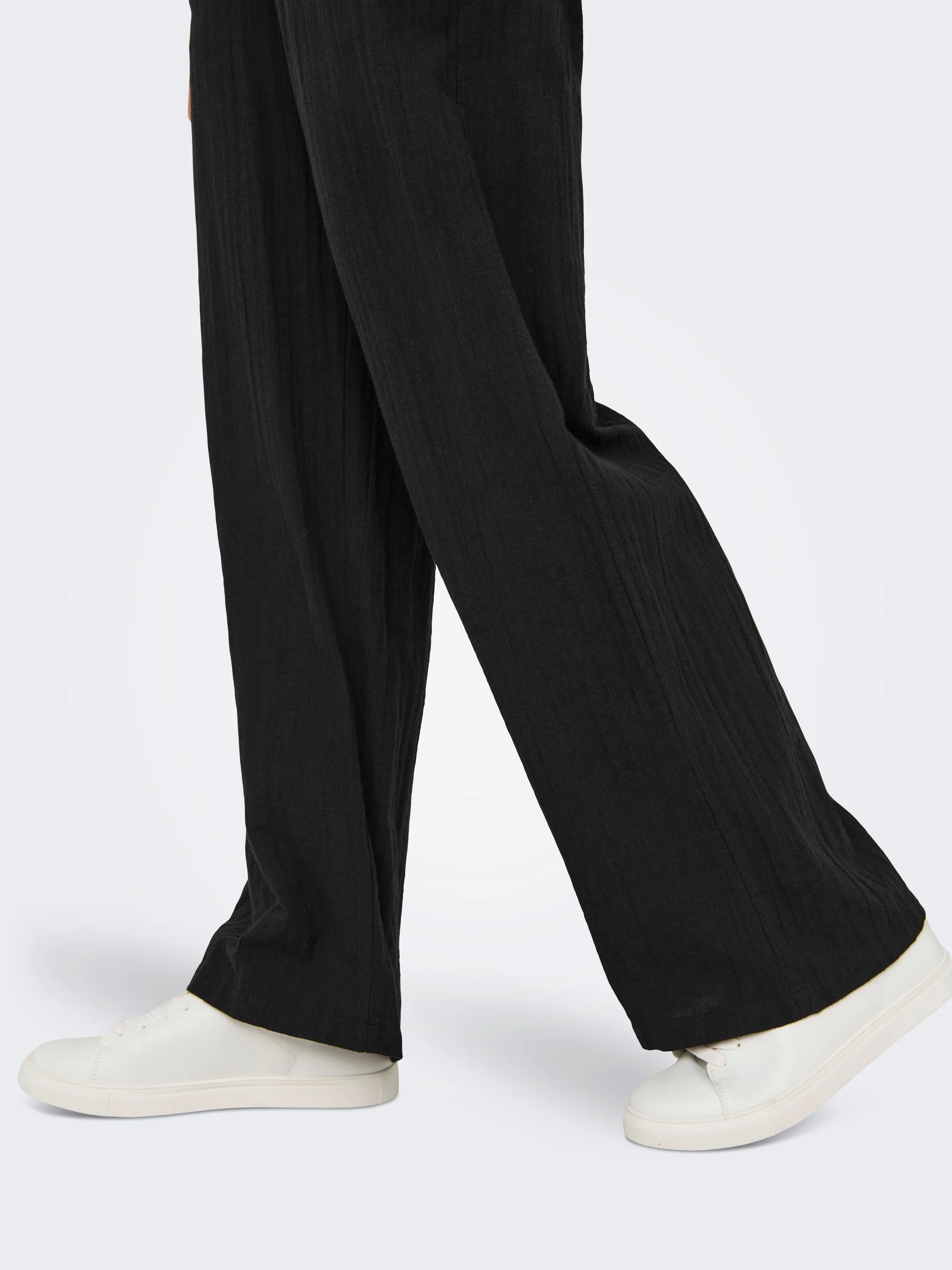 ONLY Tizana Cotton Loose Pant Black - Image 5