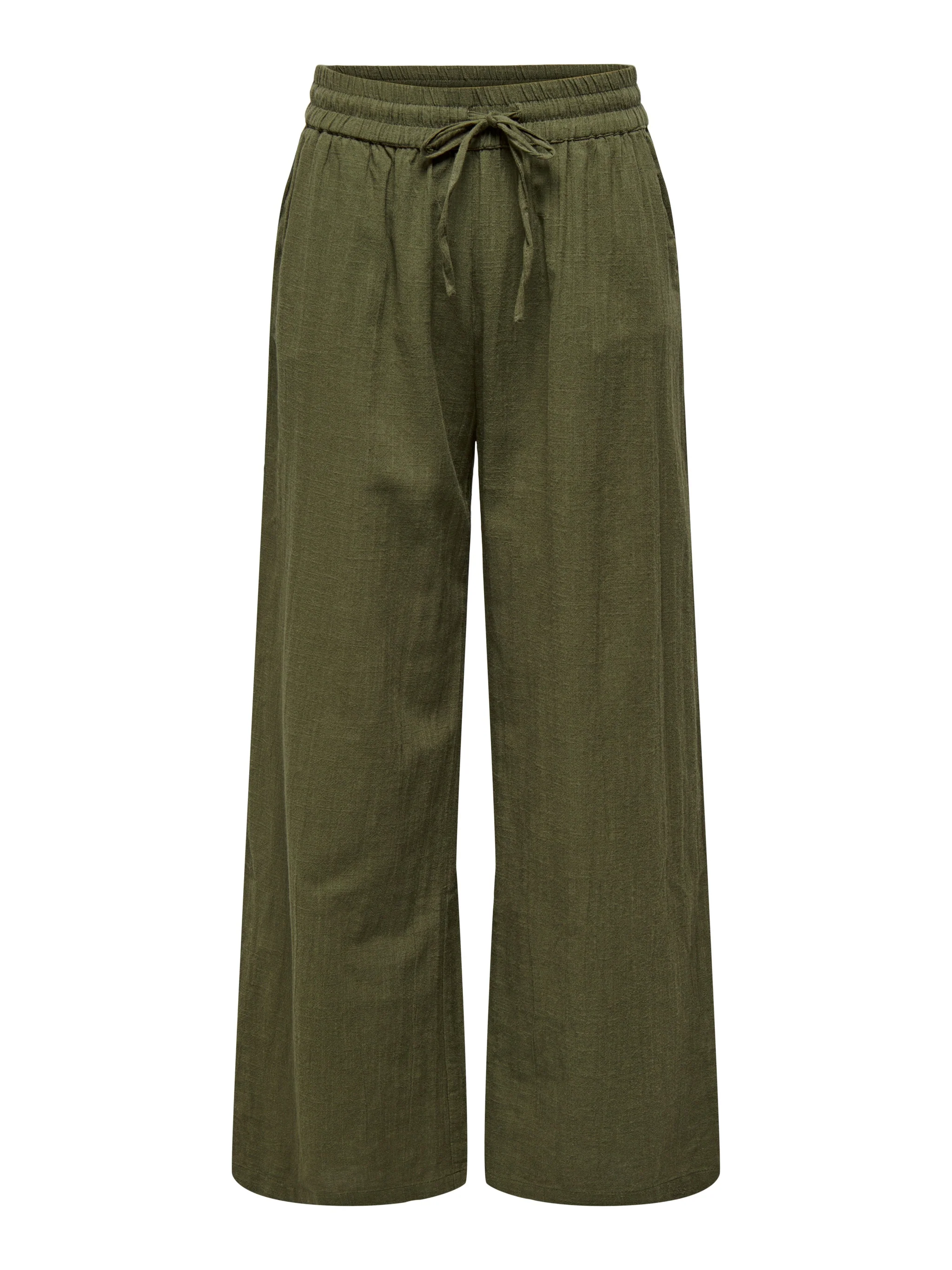 ONLY Tizana Cotton Loose Pant Grape Leaf - Image 4