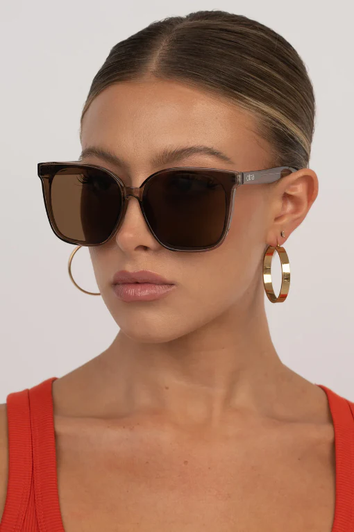 Otra Betty Sunglasses Trans Olive Brown - Image 4