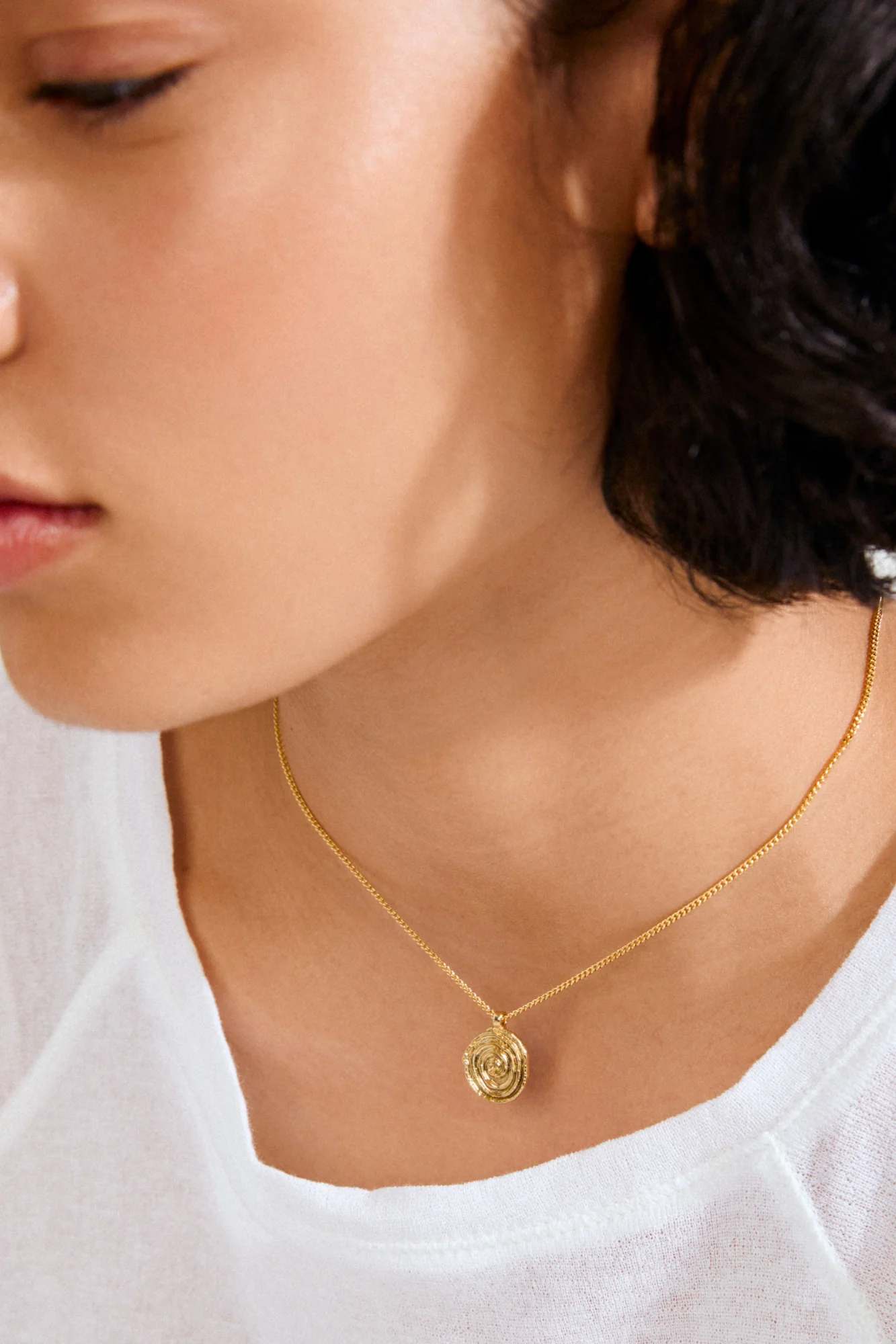 Pilgrim Air Coin Necklace Gold Plated - Image 4