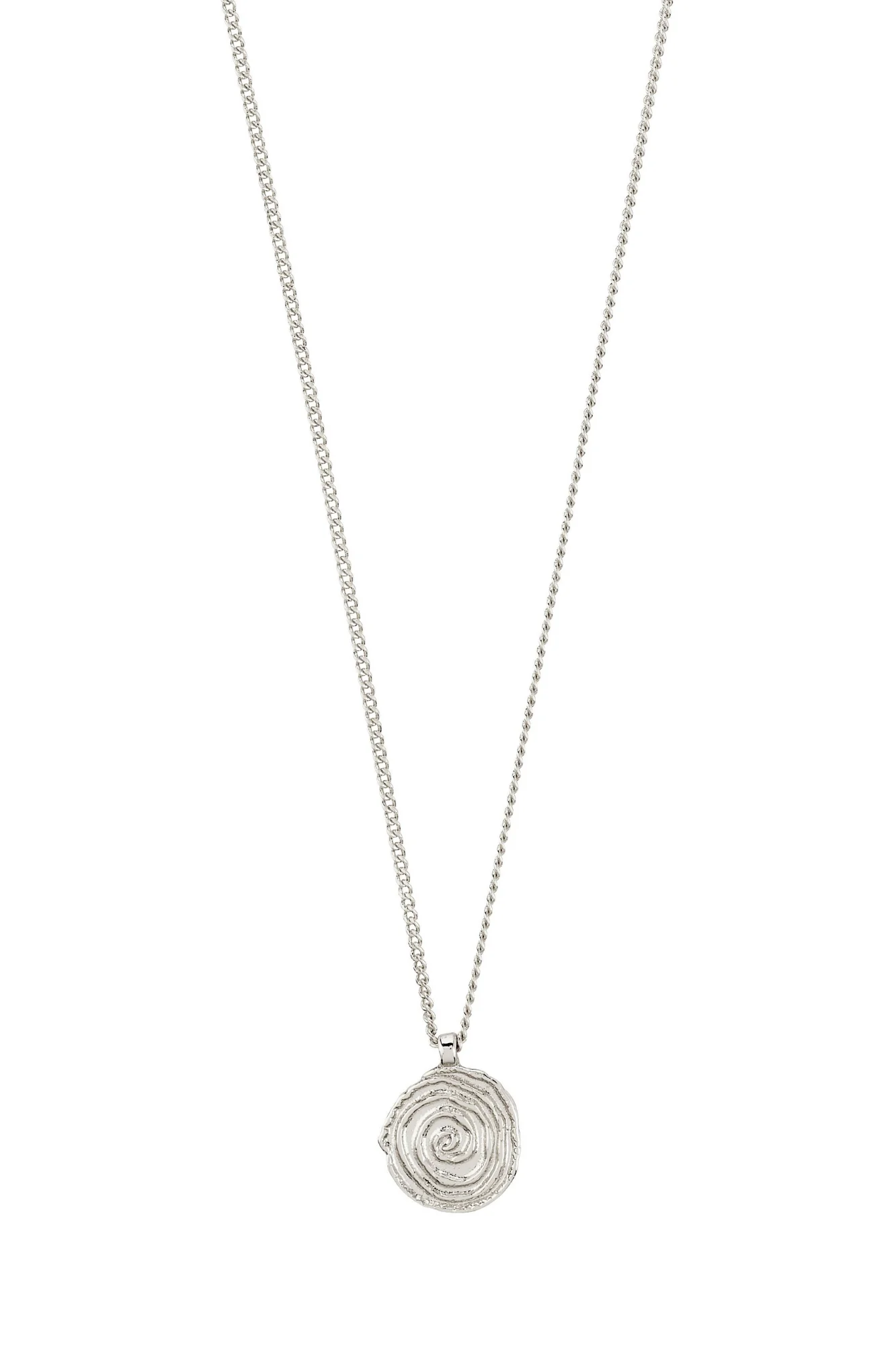 Pilgrim Air Coin Necklace Silver Plated