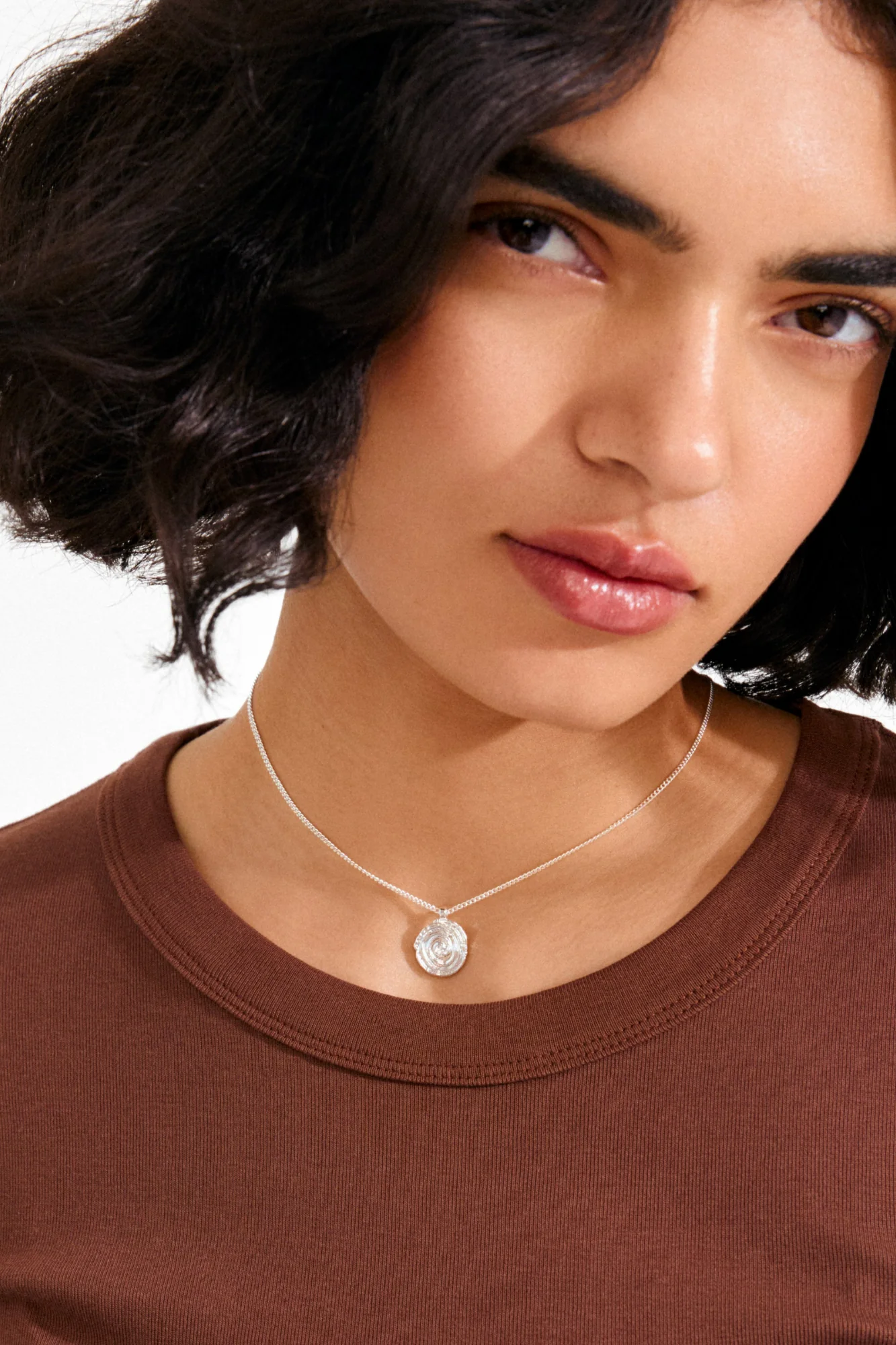 Pilgrim Air Coin Necklace Silver Plated - Image 2