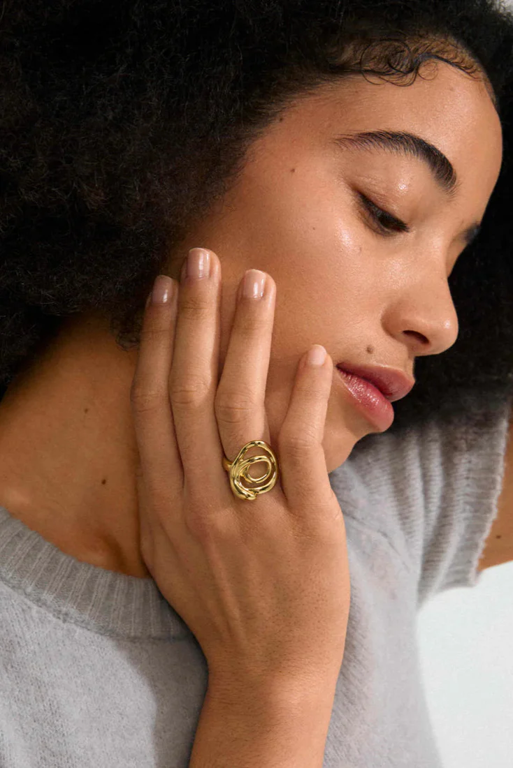 Pilgrim Diego Recycled Ring Gold Plated - Image 2