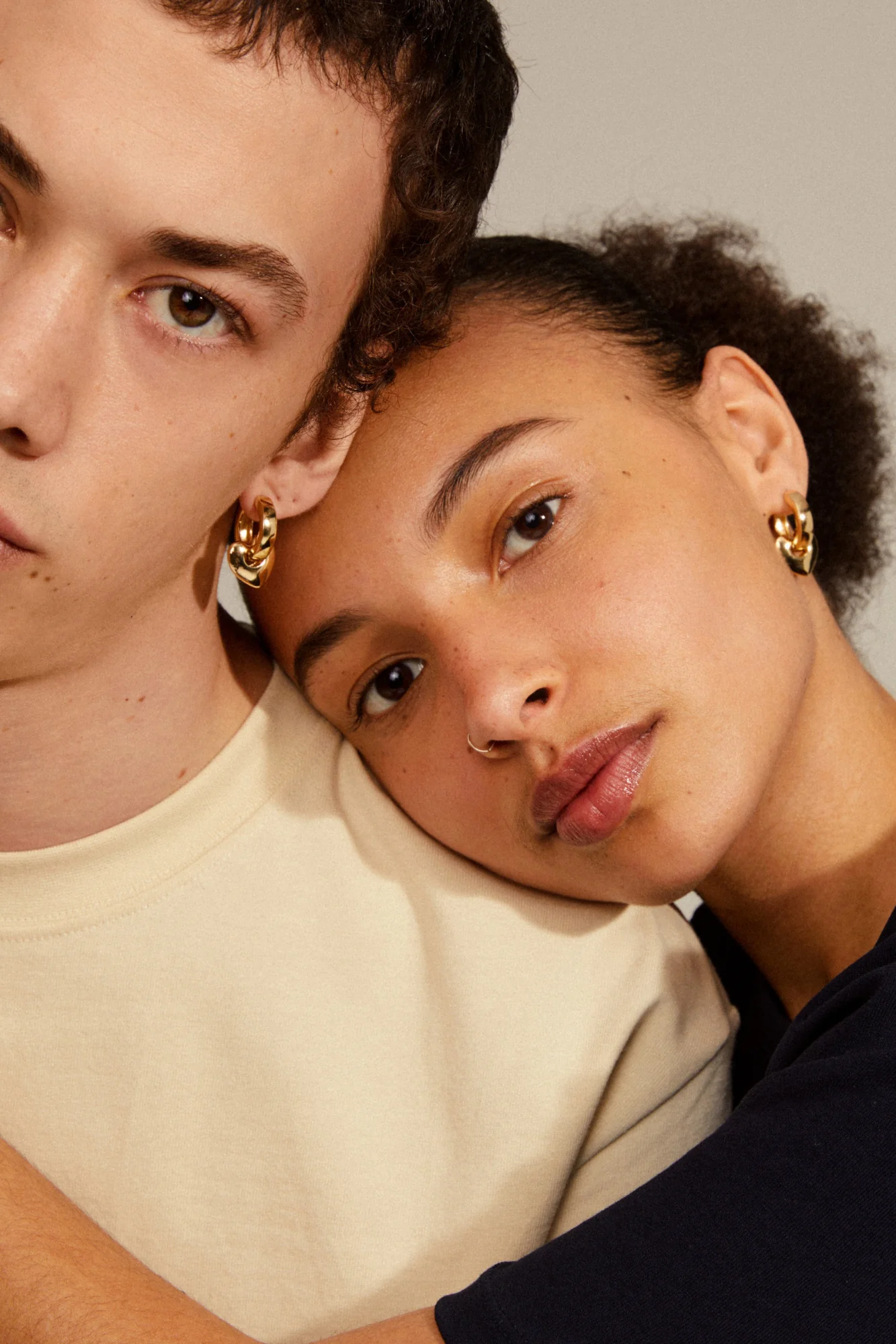 Pilgrim Iokaste Recycled Chunky Hoops Gold Plated - Image 4