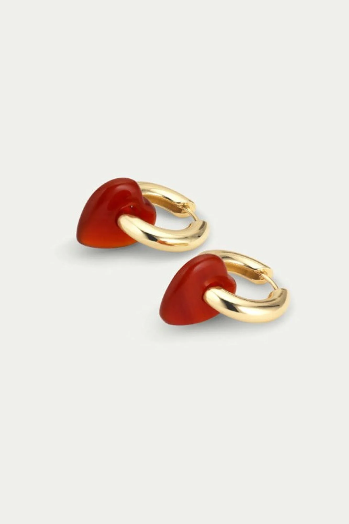 Pilgrim Kendall Recycled Earrings Gold Red - Image 3
