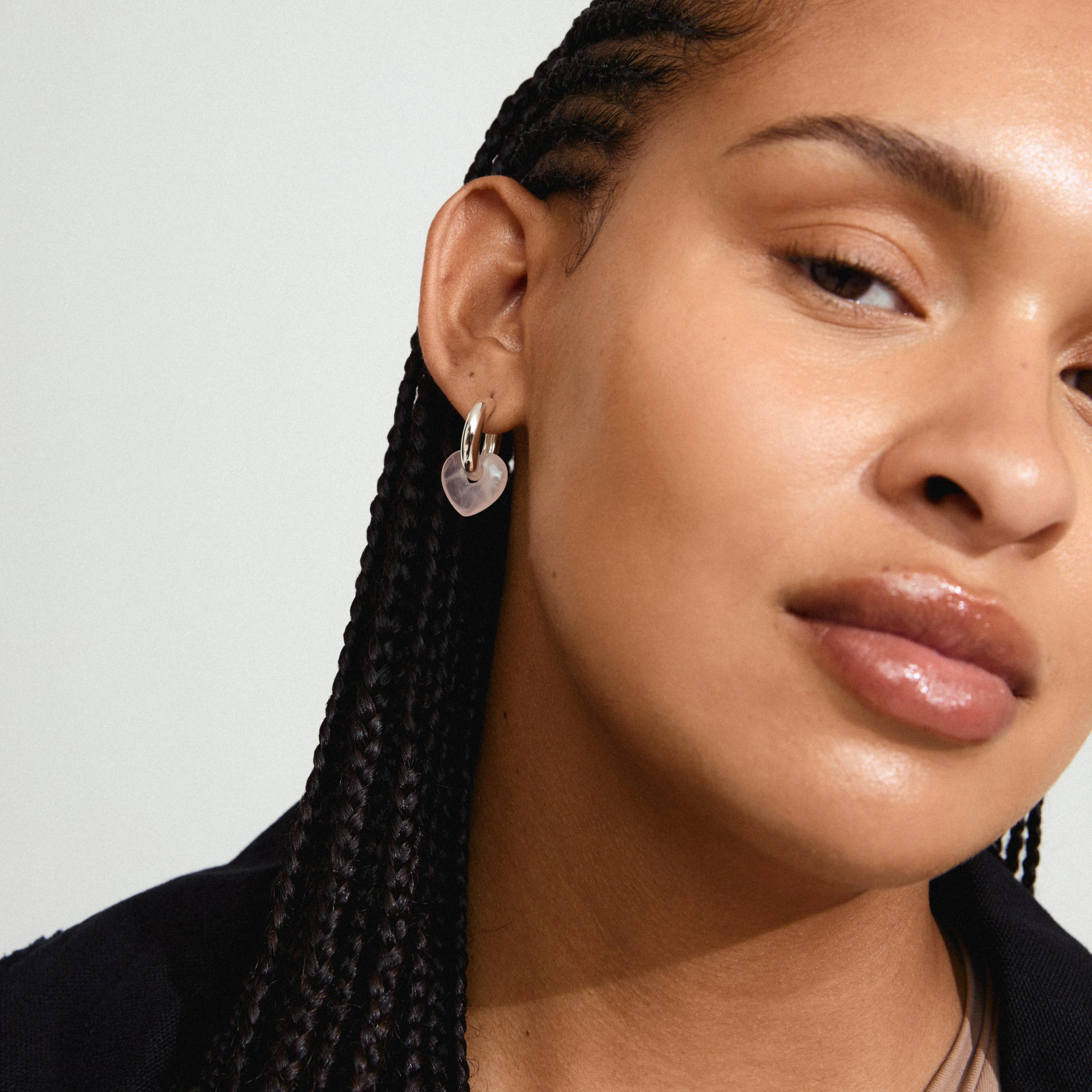 Pilgrim Kendall Recycled Earrings Silver Plated Rose