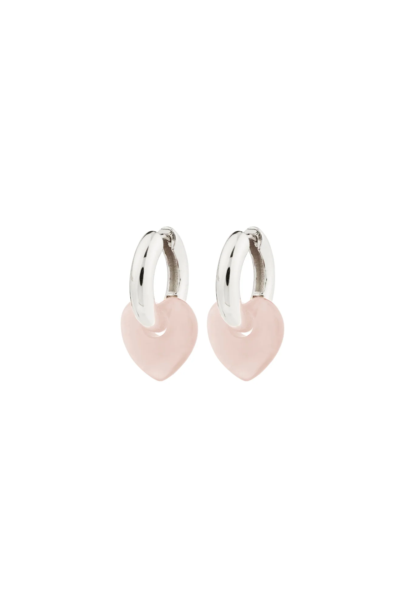 Pilgrim Kendall Recycled Earrings Silver Plated Rose - Image 2