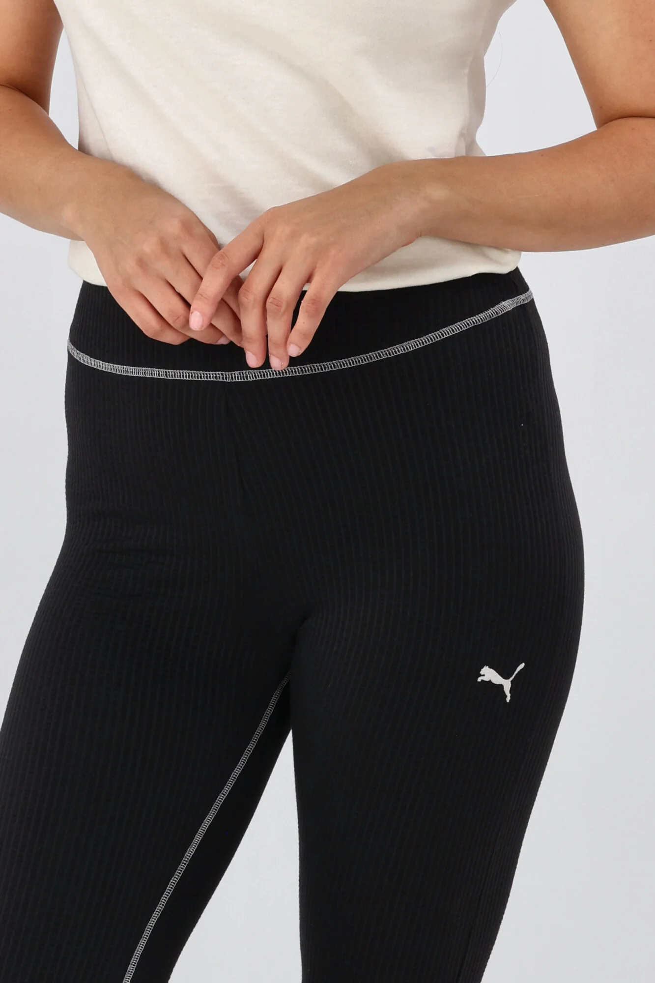 Puma DARE TO Textured Flared Leggings Black - Image 5