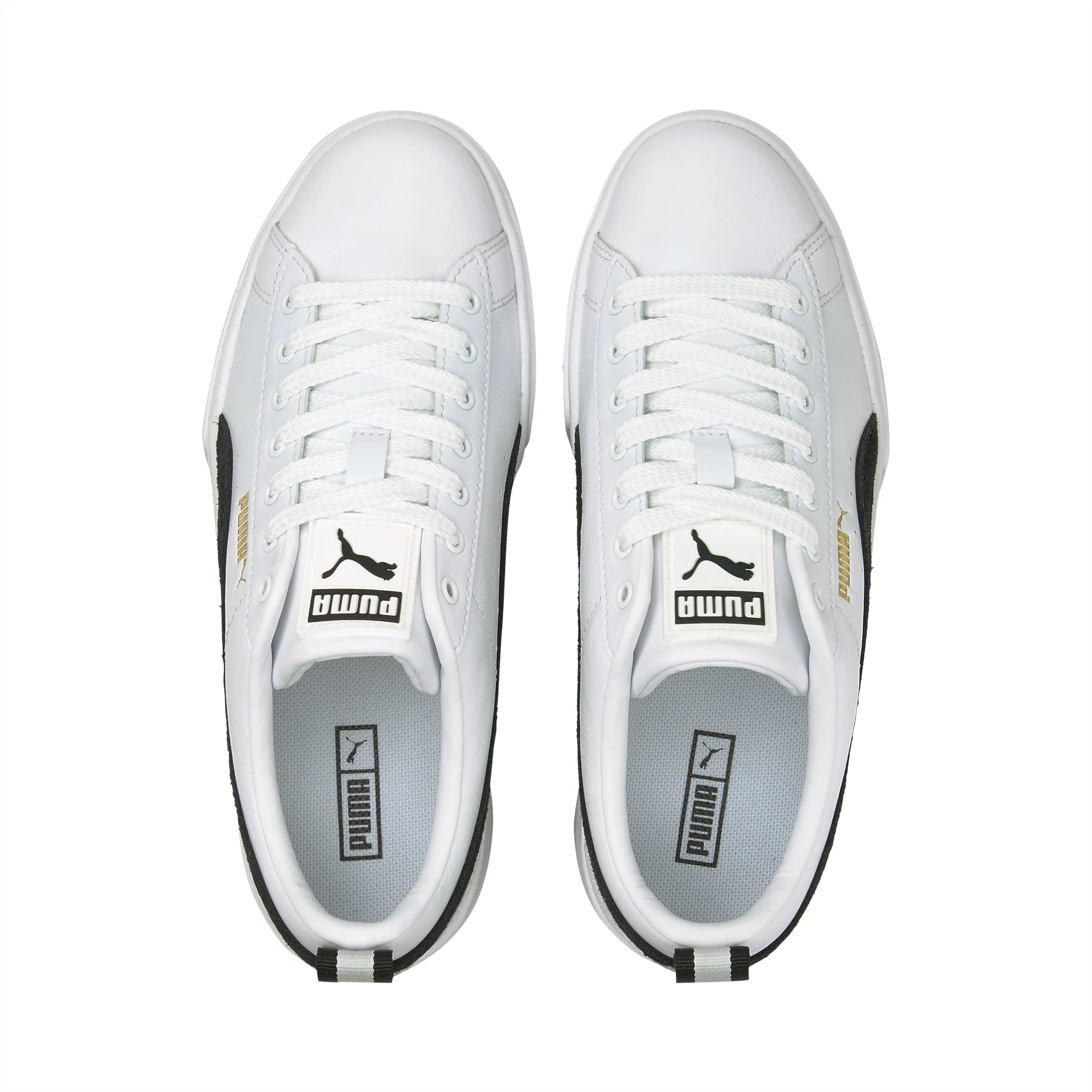 Puma Mayze Leather Womens White Black - Image 7