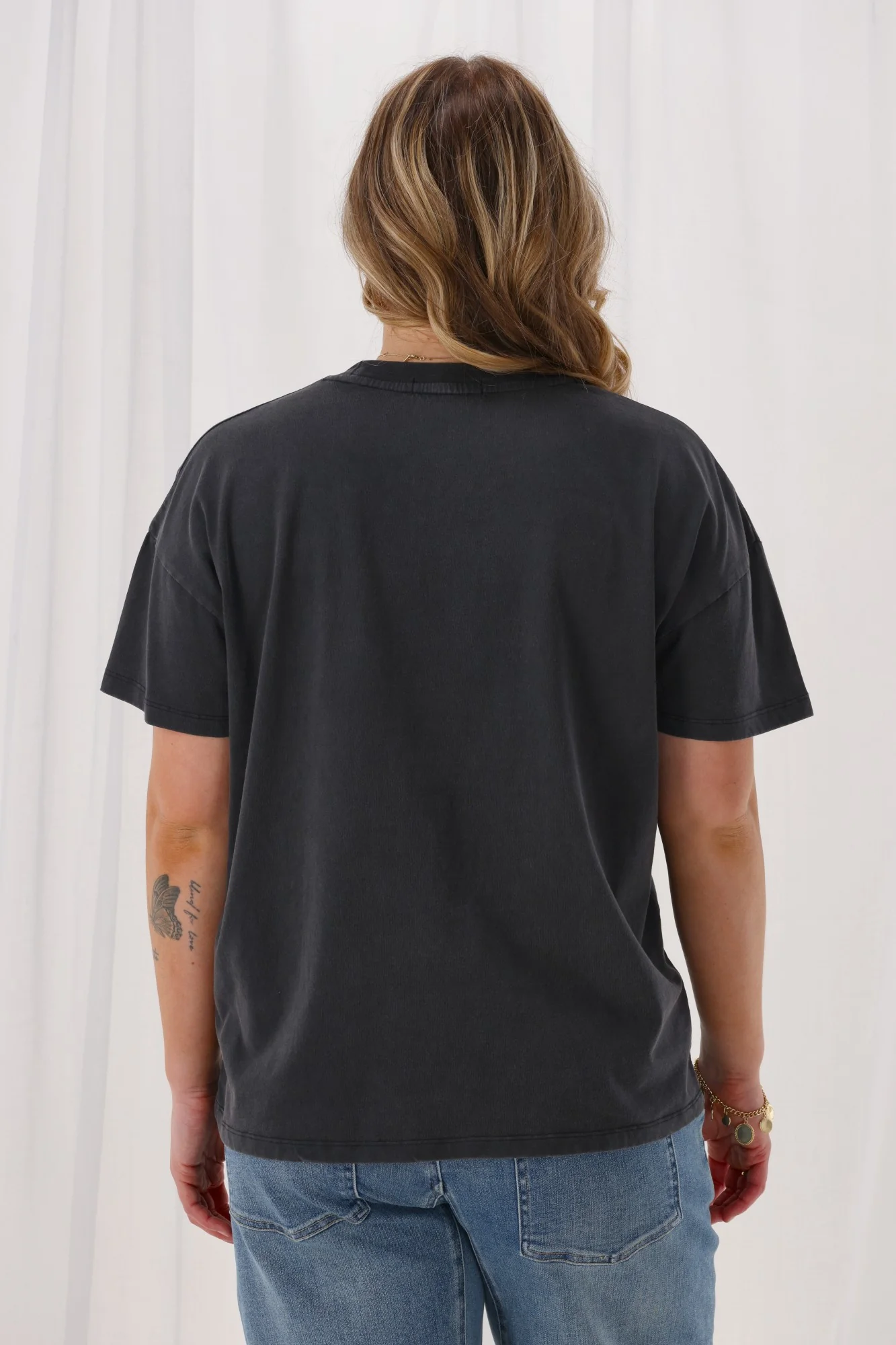 Rebel Club California Dreaming Boyfriend Tee Washed Black - Image 5