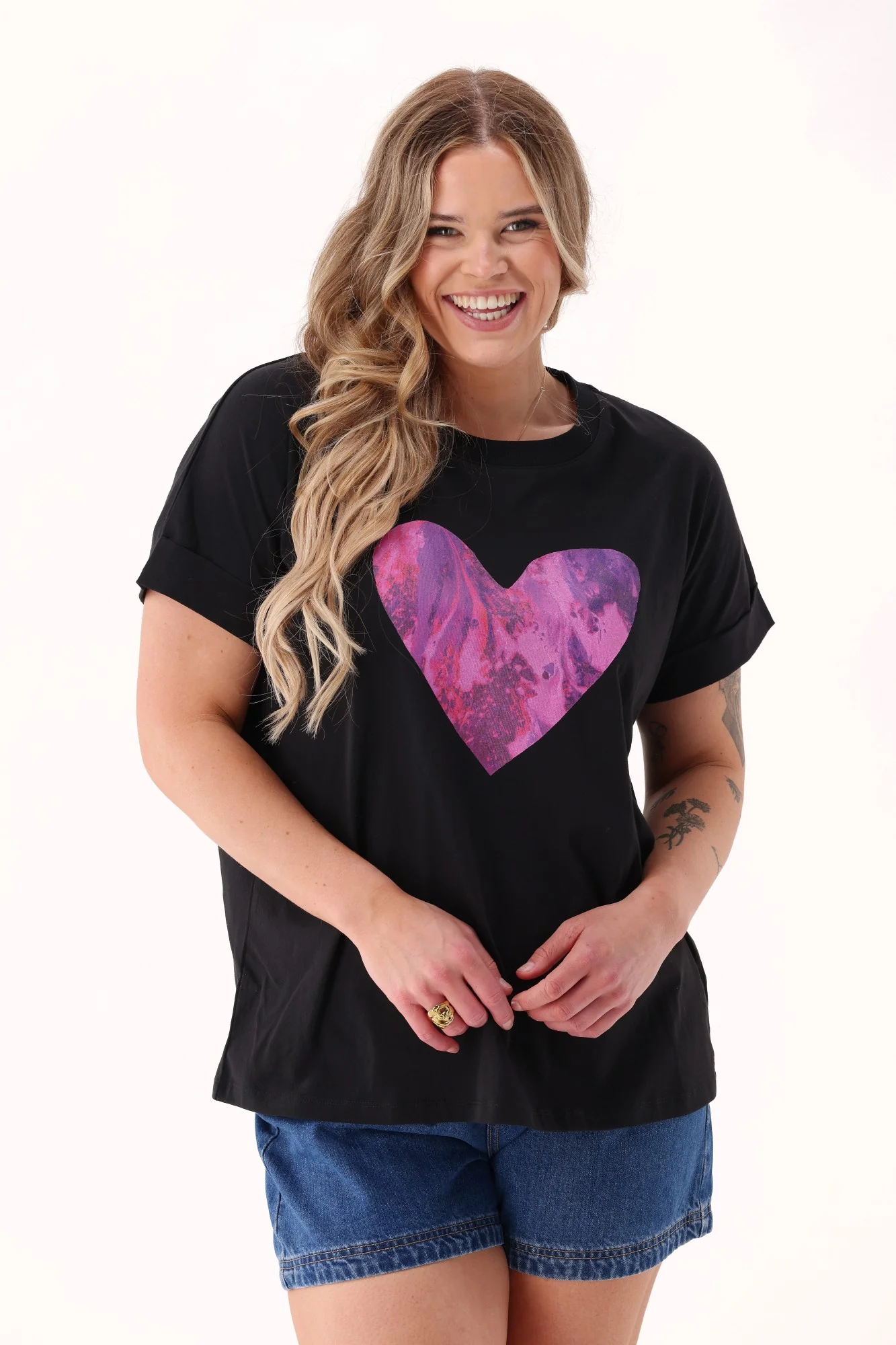 Rebel Club Cooper Cap Sleeve Tee Black - Image 4