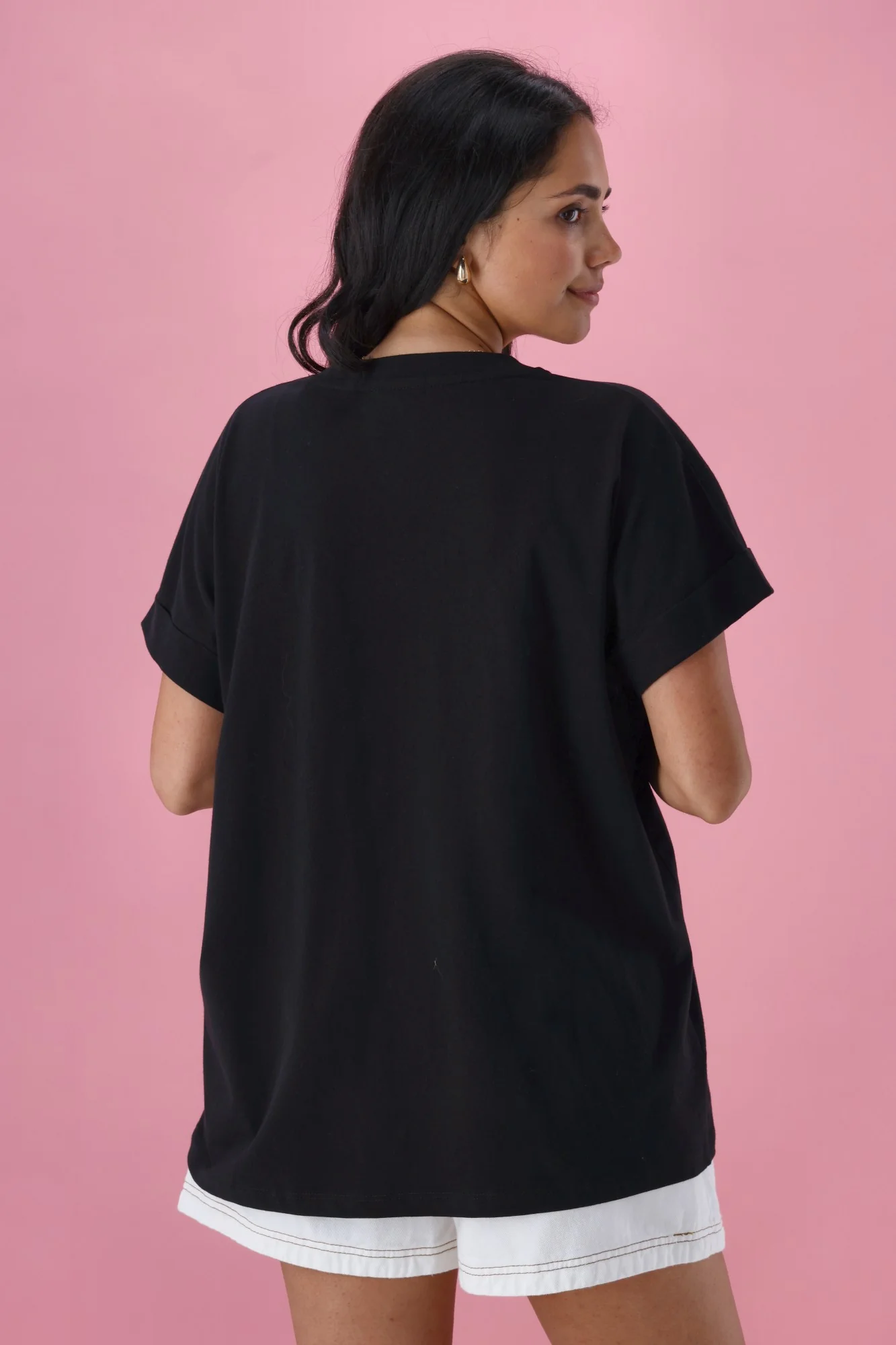 Rebel Club Deco Cuff Tee Black - Image 7