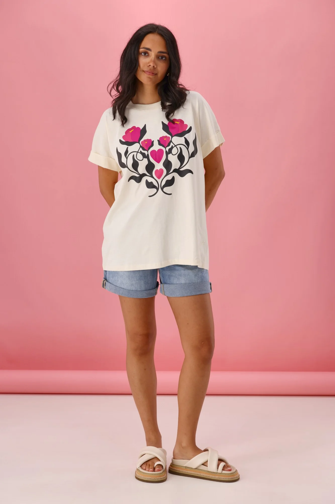 Rebel Club Deco Cuff Tee Vanilla - Image 3