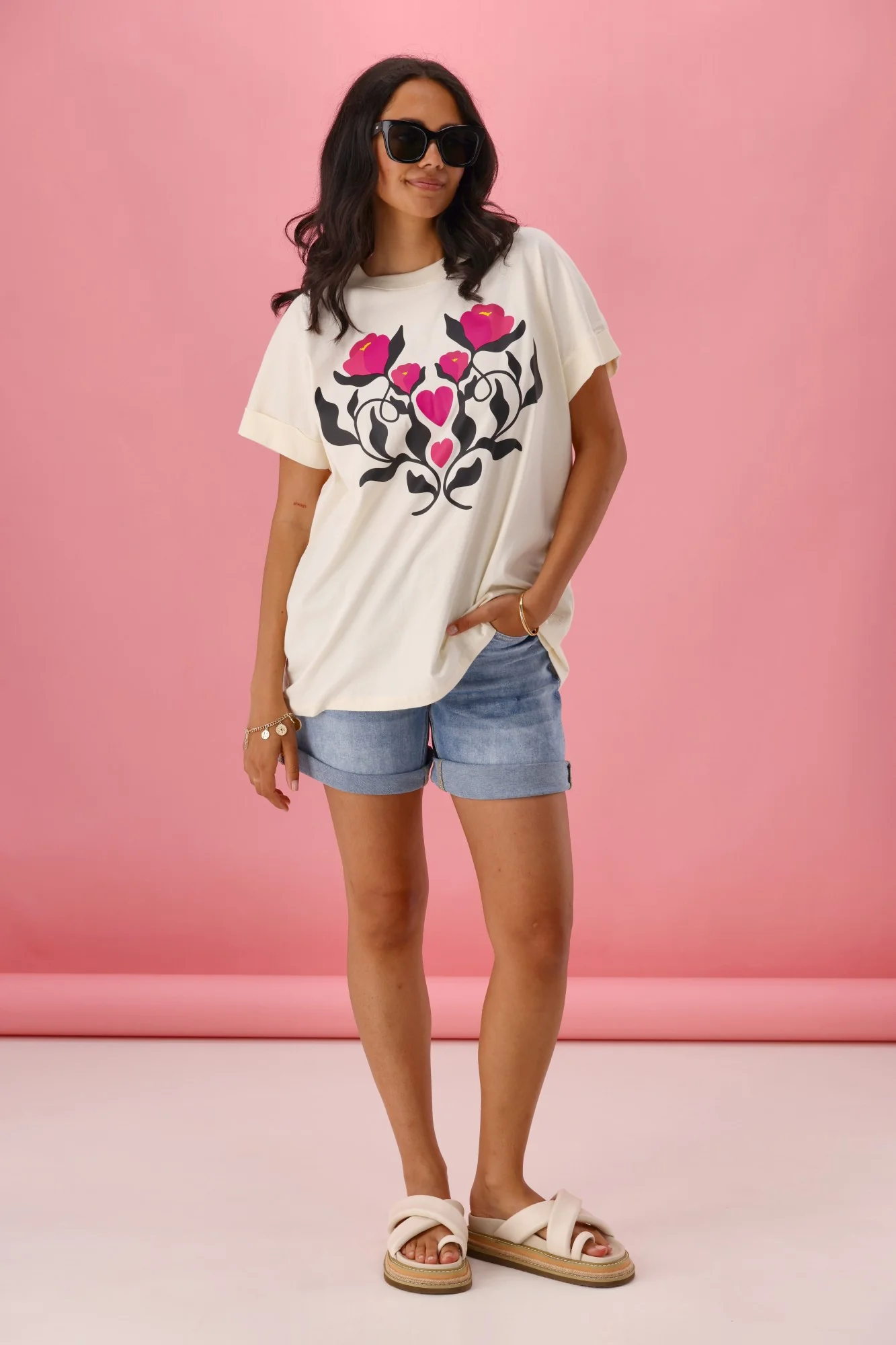 Rebel Club Deco Cuff Tee Vanilla - Image 4