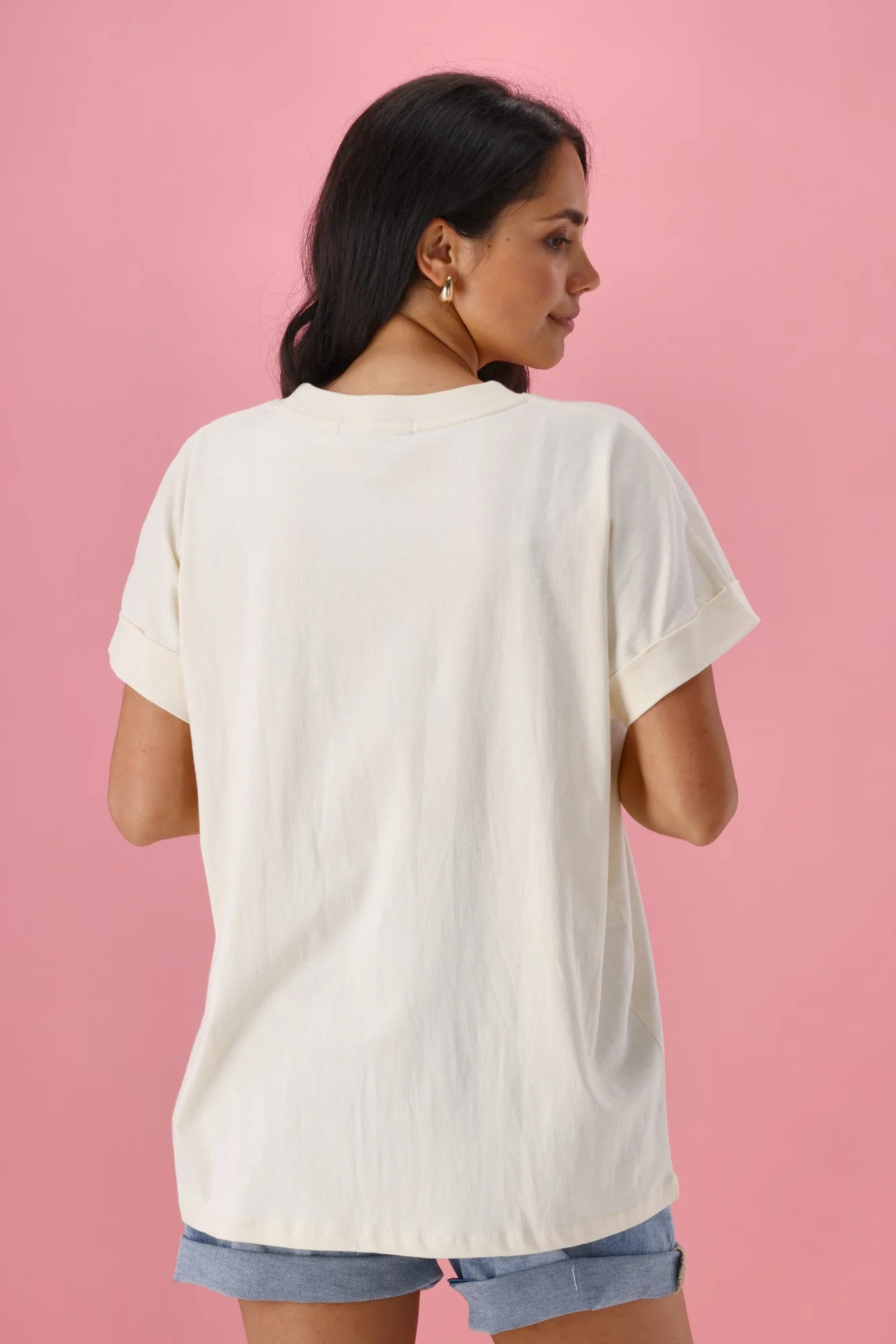 Rebel Club Deco Cuff Tee Vanilla - Image 6