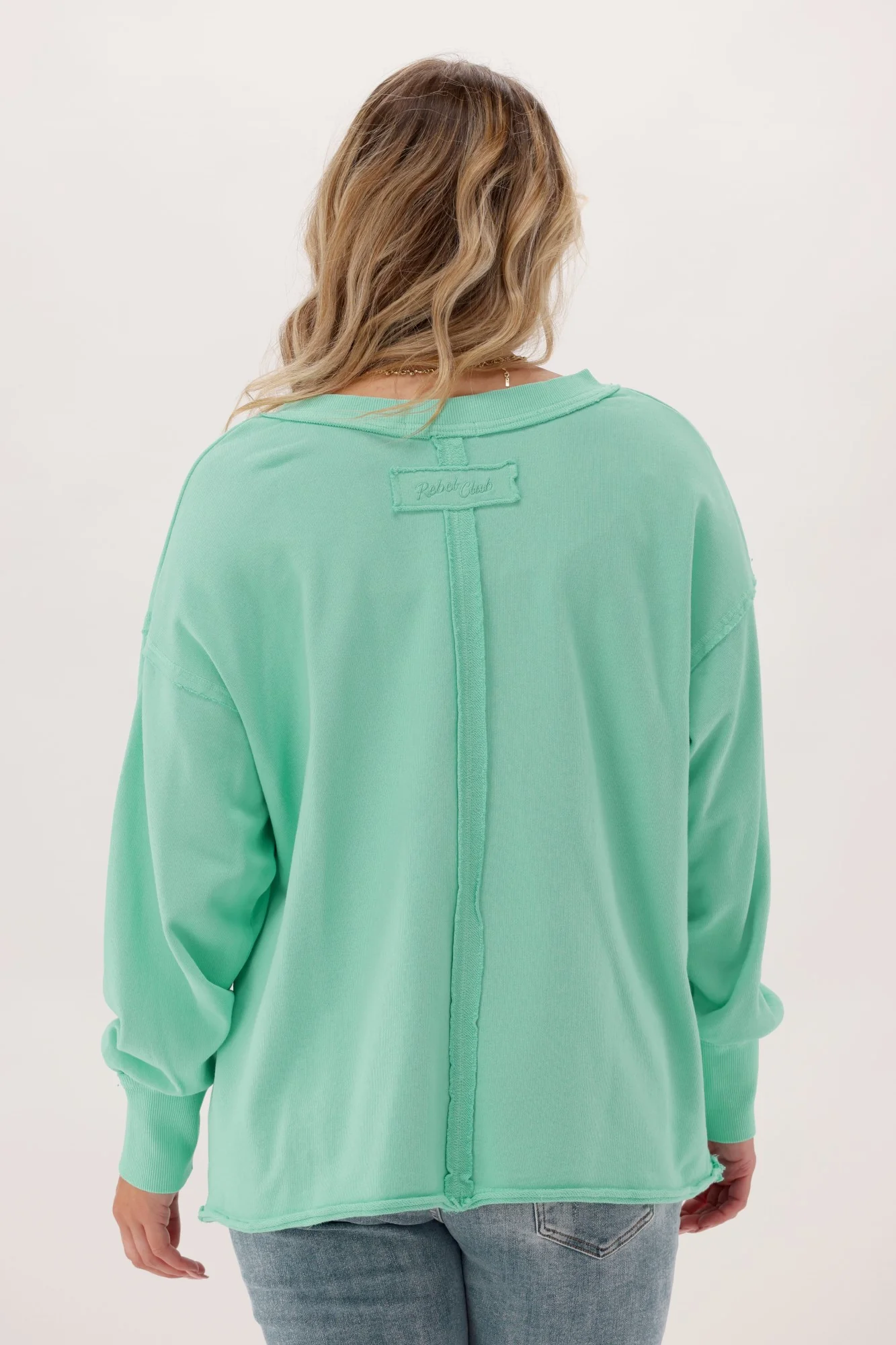 Rebel Club Easy V Sweat Aqua - Image 6