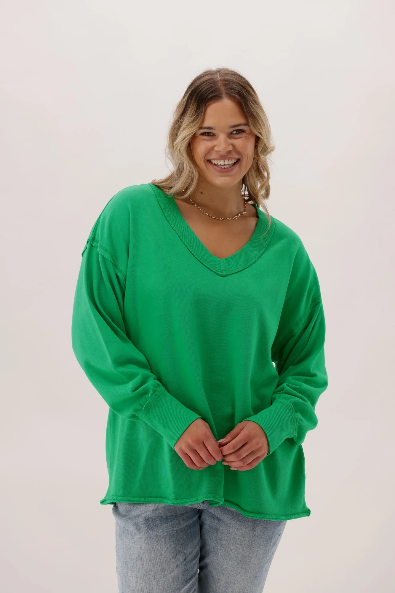 Rebel Club Easy V Sweat Green